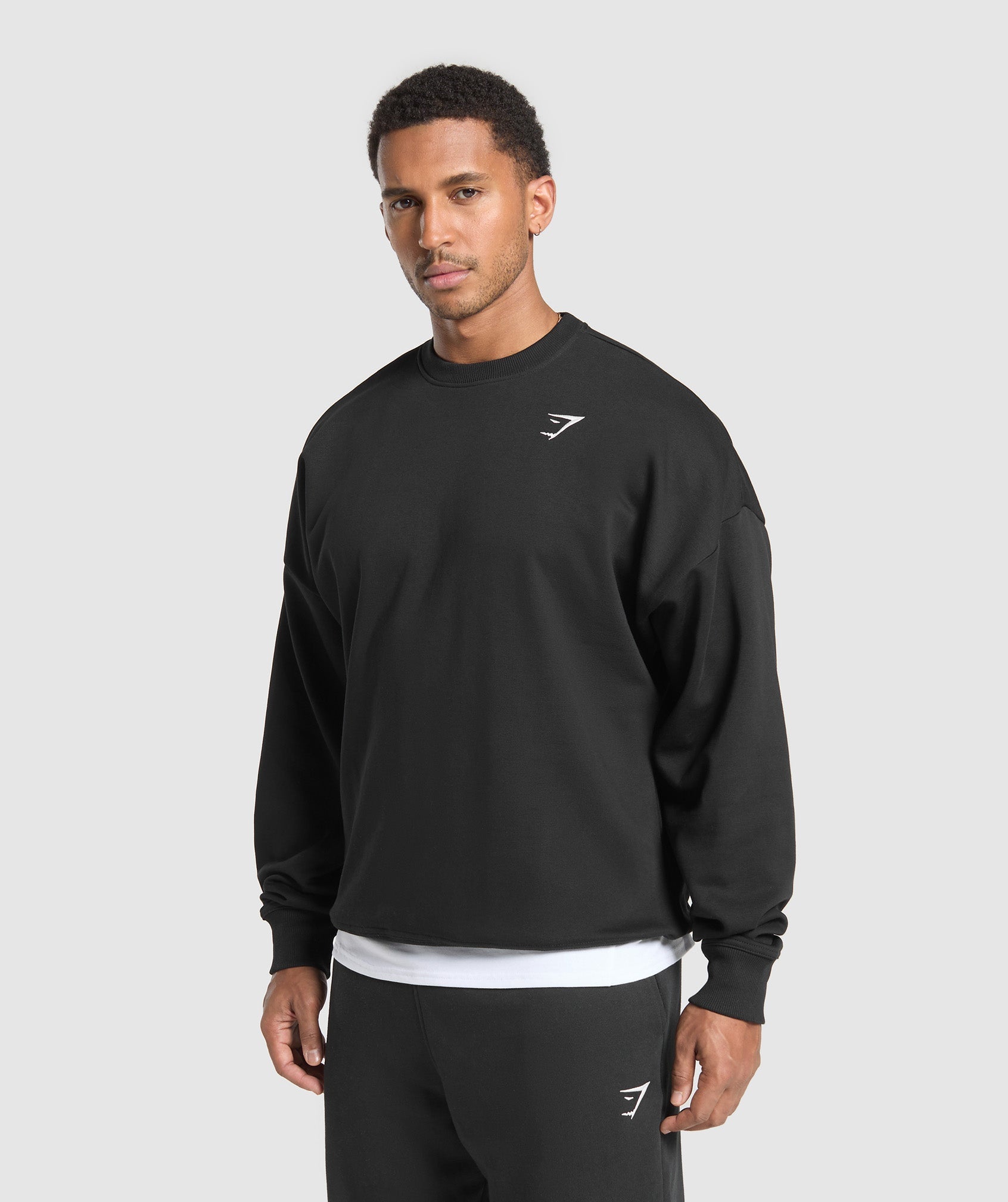 Gymshark Oversized Crest Crew - Black