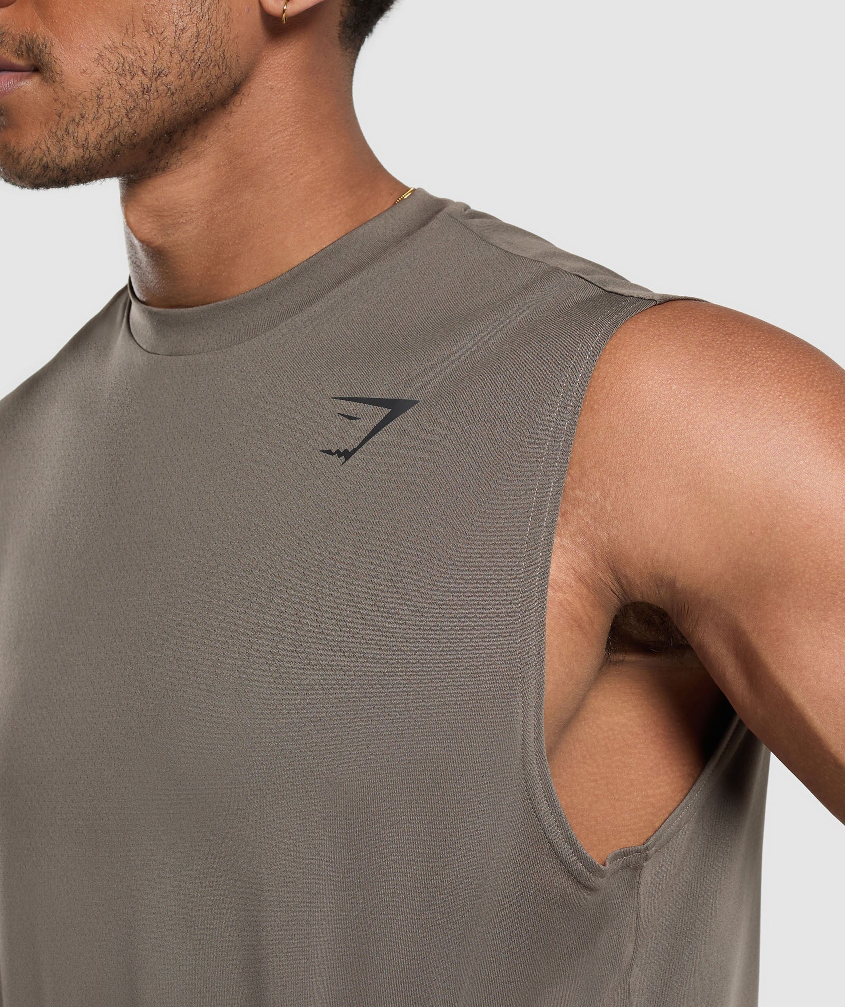 Gymshark Arrival Oversized Tank - Camo Brown