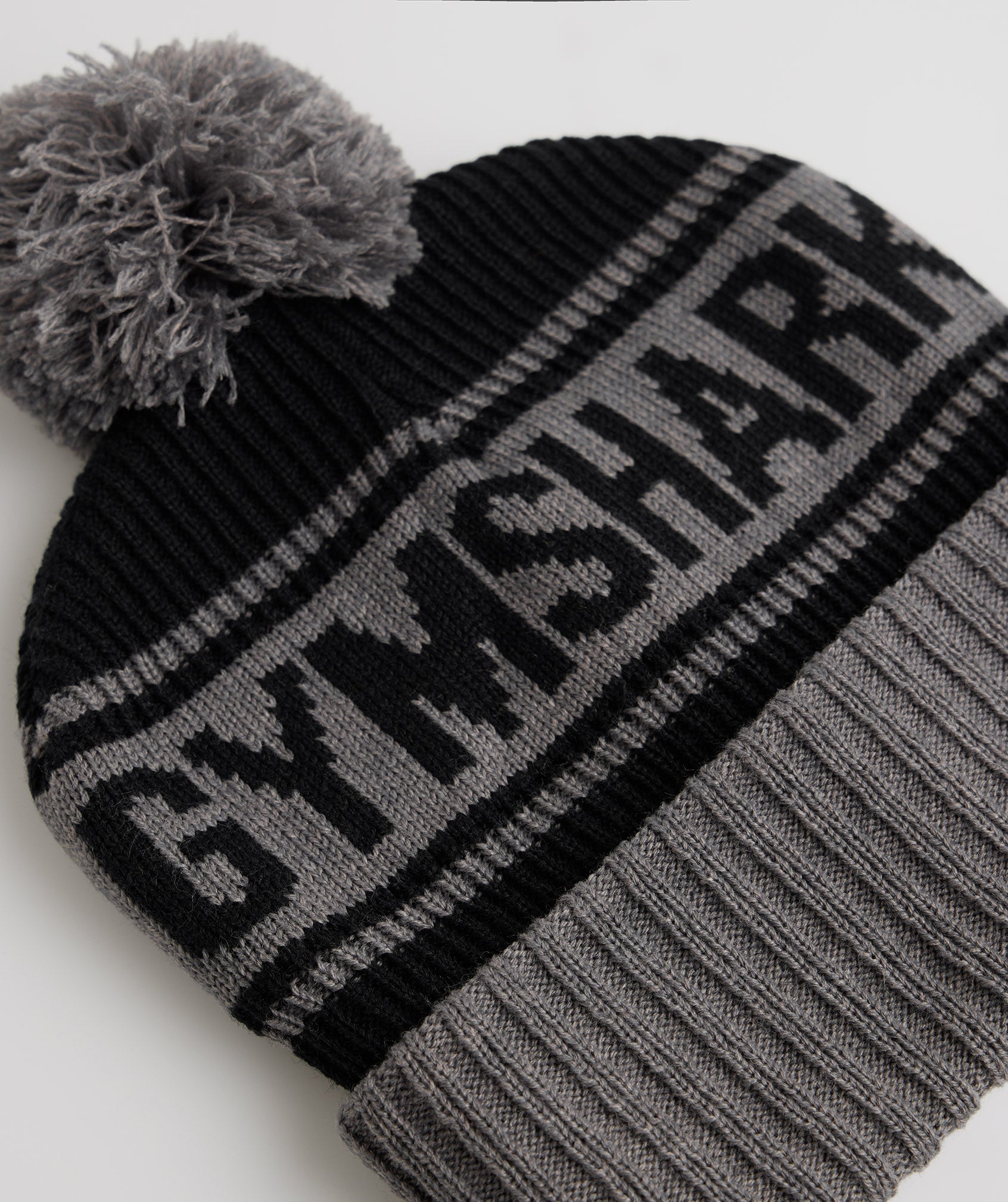 Gymshark Pom Beanie - Black/Medium Grey