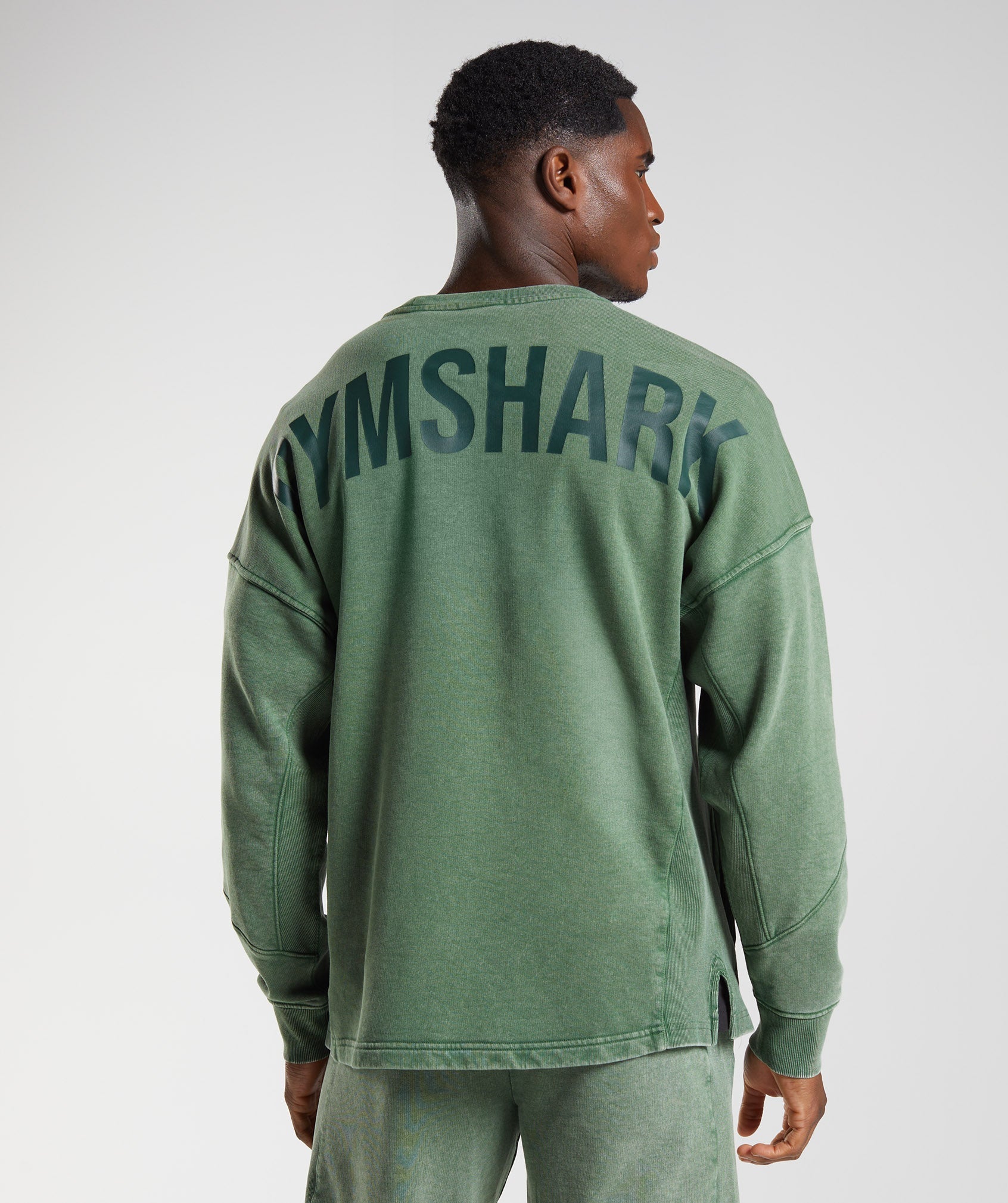 Gymshark Power Washed Crew - Iguana Green