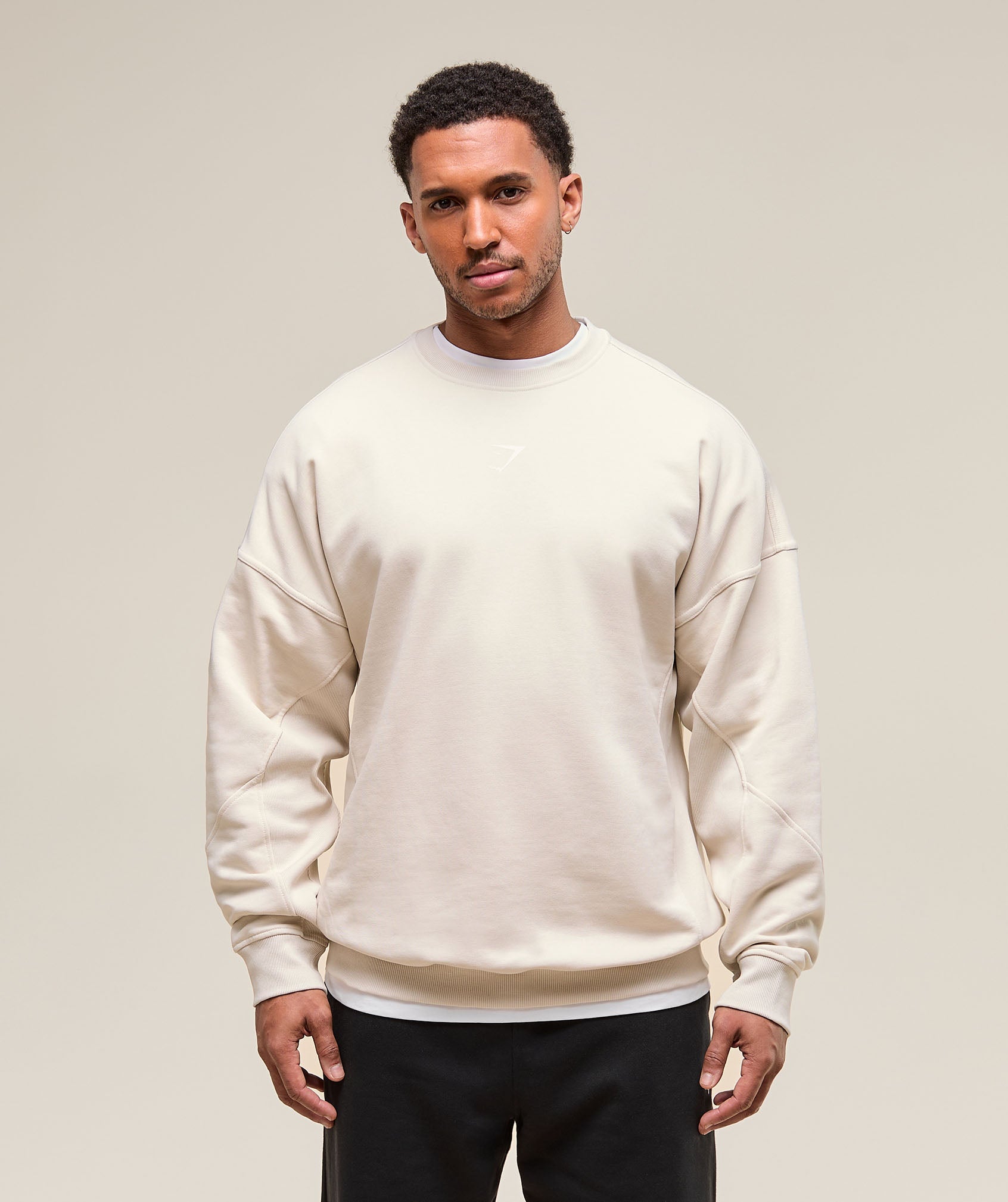 Gymshark Power Crew - Oat White