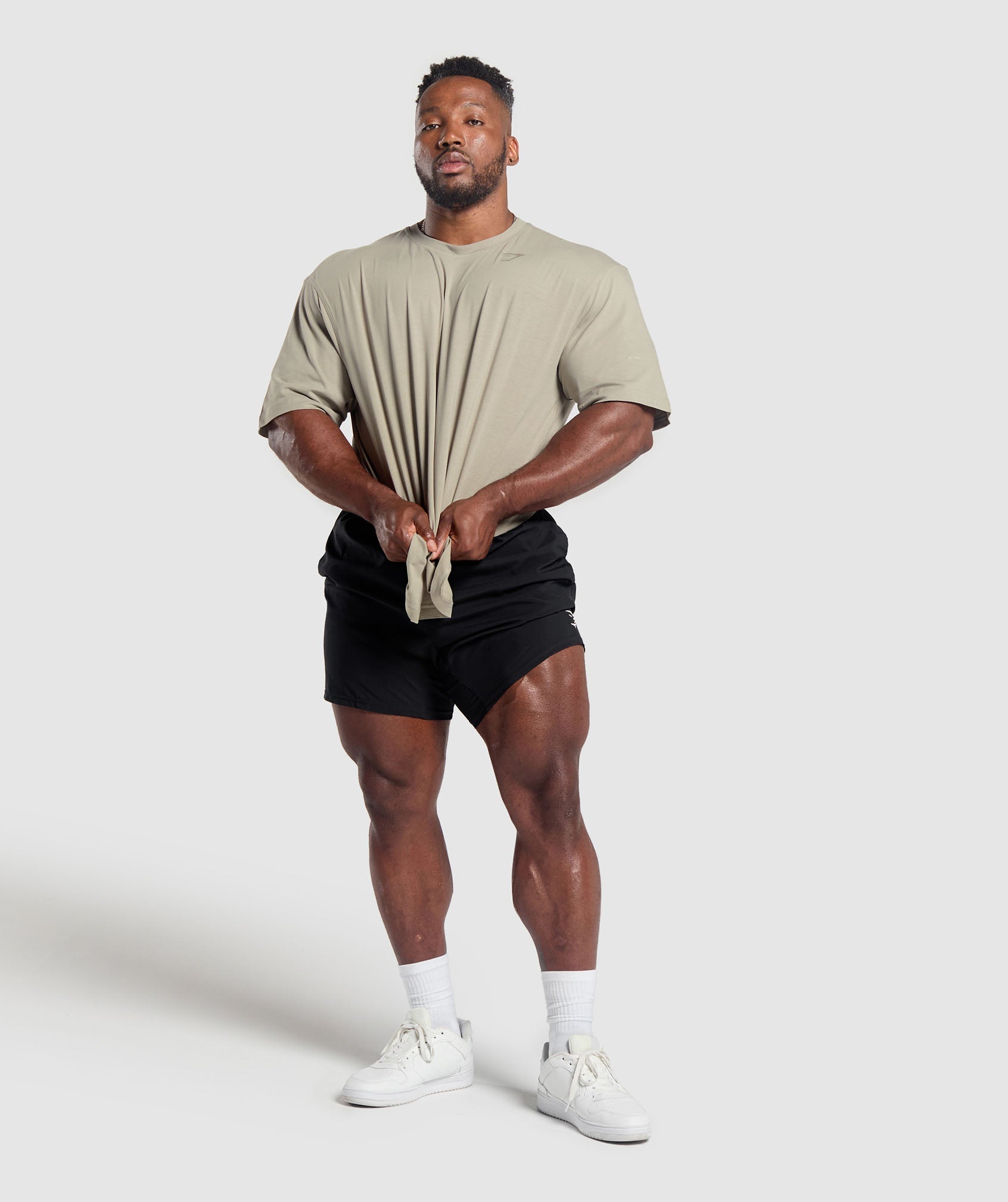 Gymshark Power T-Shirt - Ecru Brown