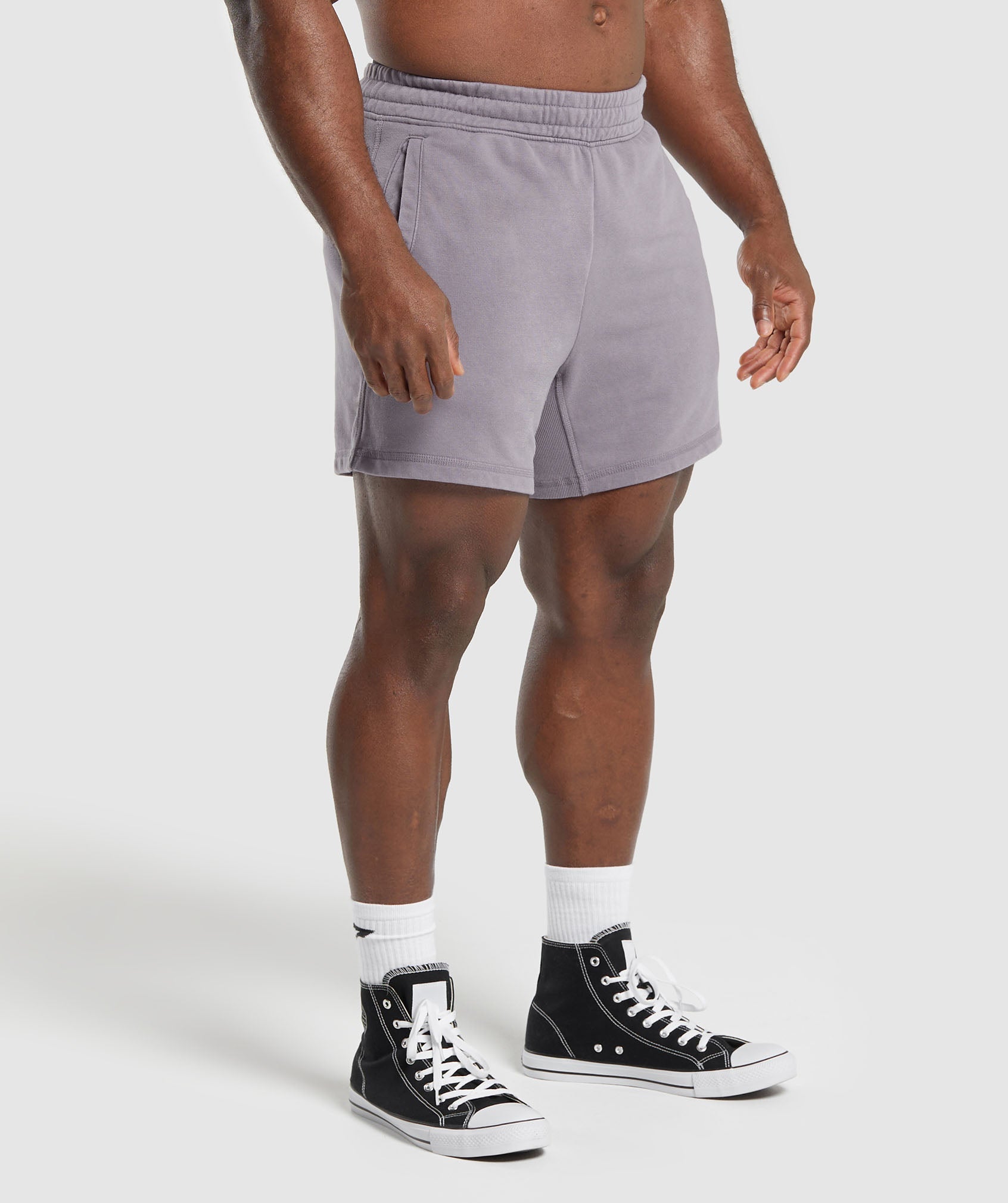 Gymshark Power Washed 5" Shorts - Fog Purple