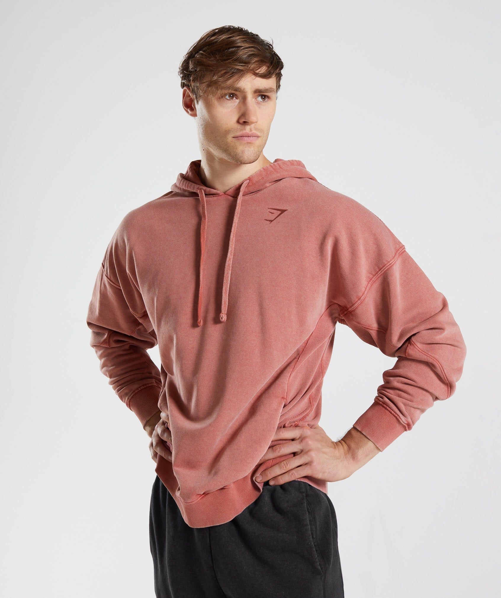 Gymshark Power Washed Hoodie - Rose Brown