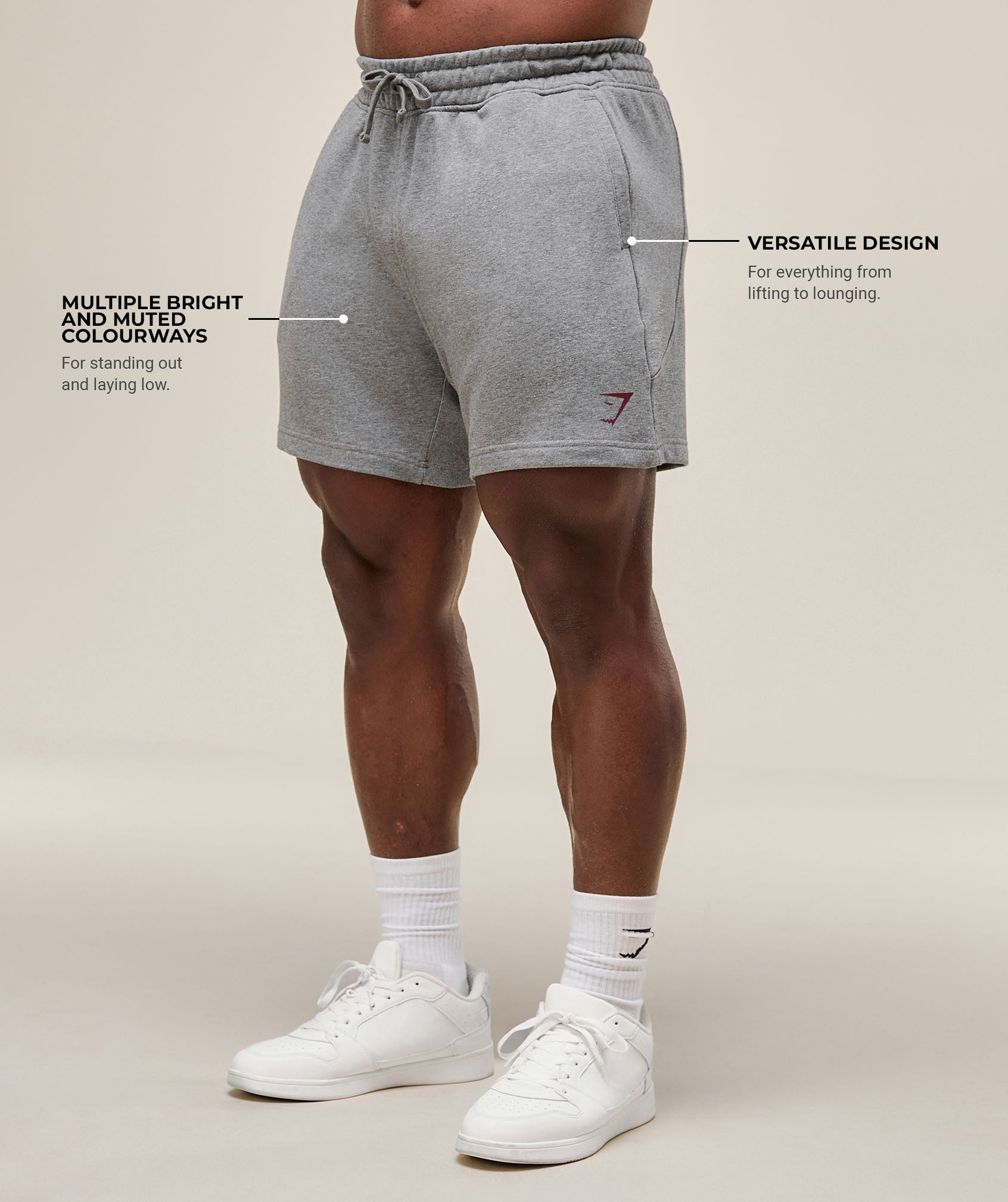 Gymshark Power 5" Shorts - Charcoal Core Marl