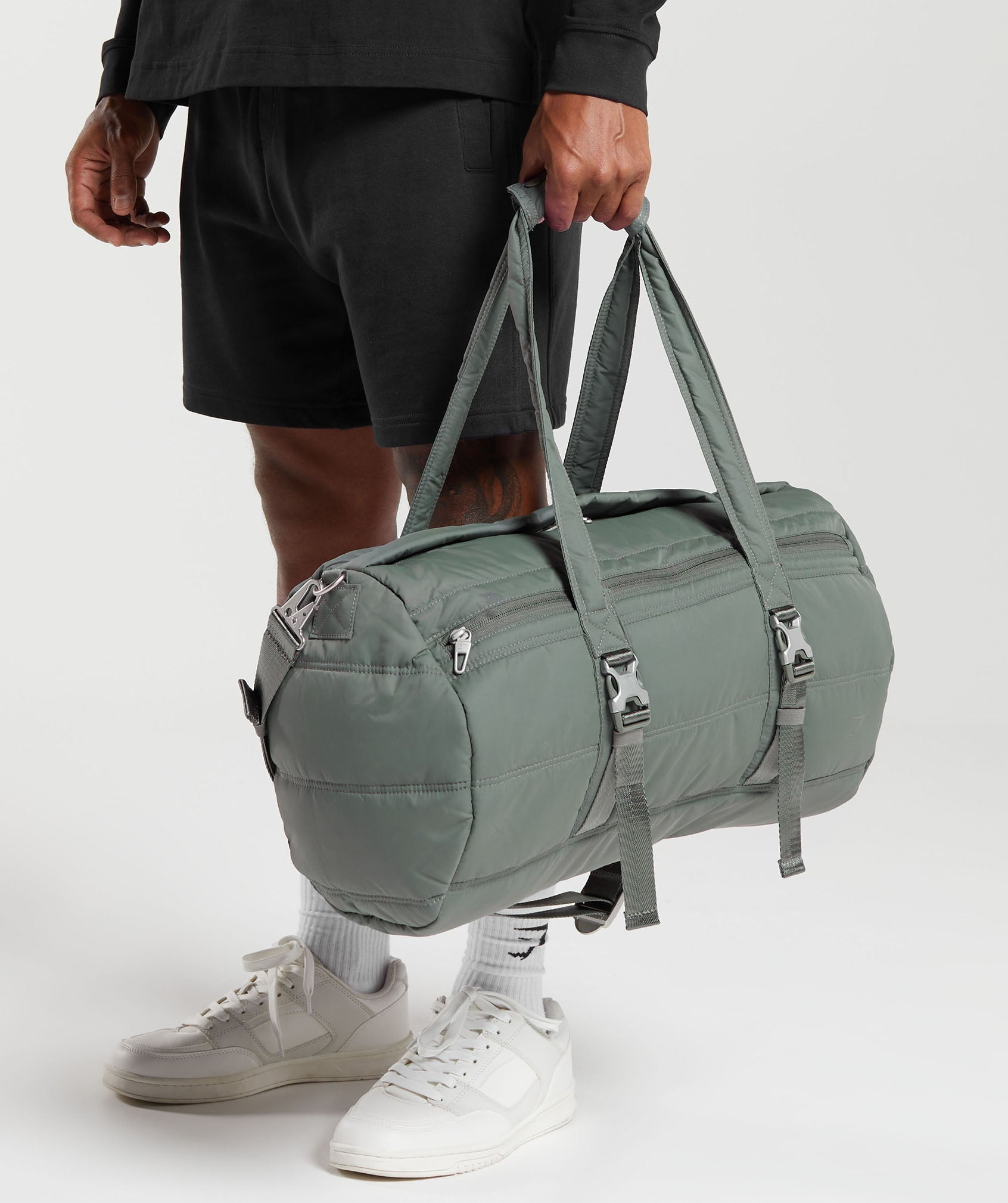 Gymshark Premium Lifestyle Barrel Bag - Dusk Green