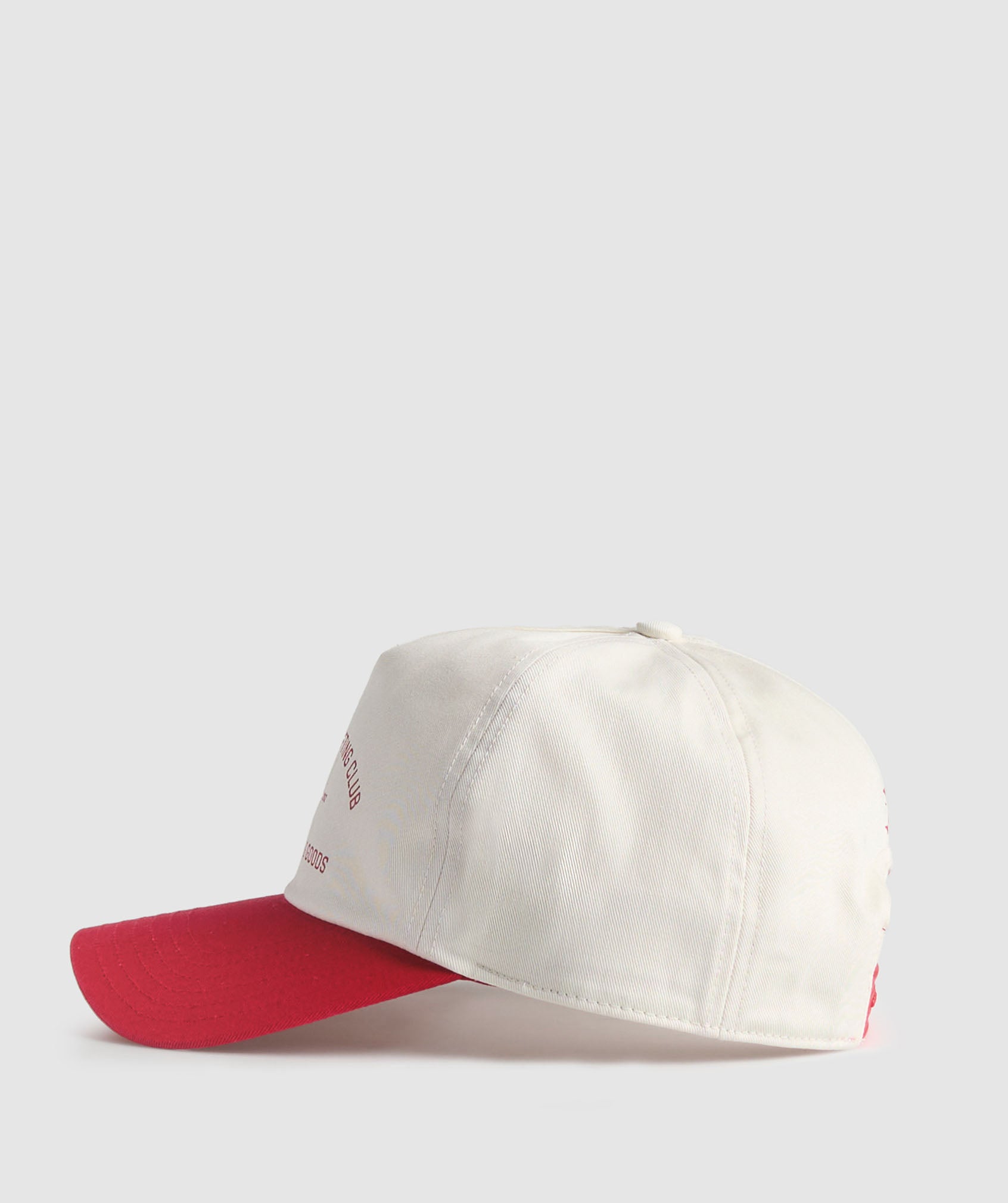 Gymshark Weight Plate Relaxed Trucker - Oat White/Carmine Red