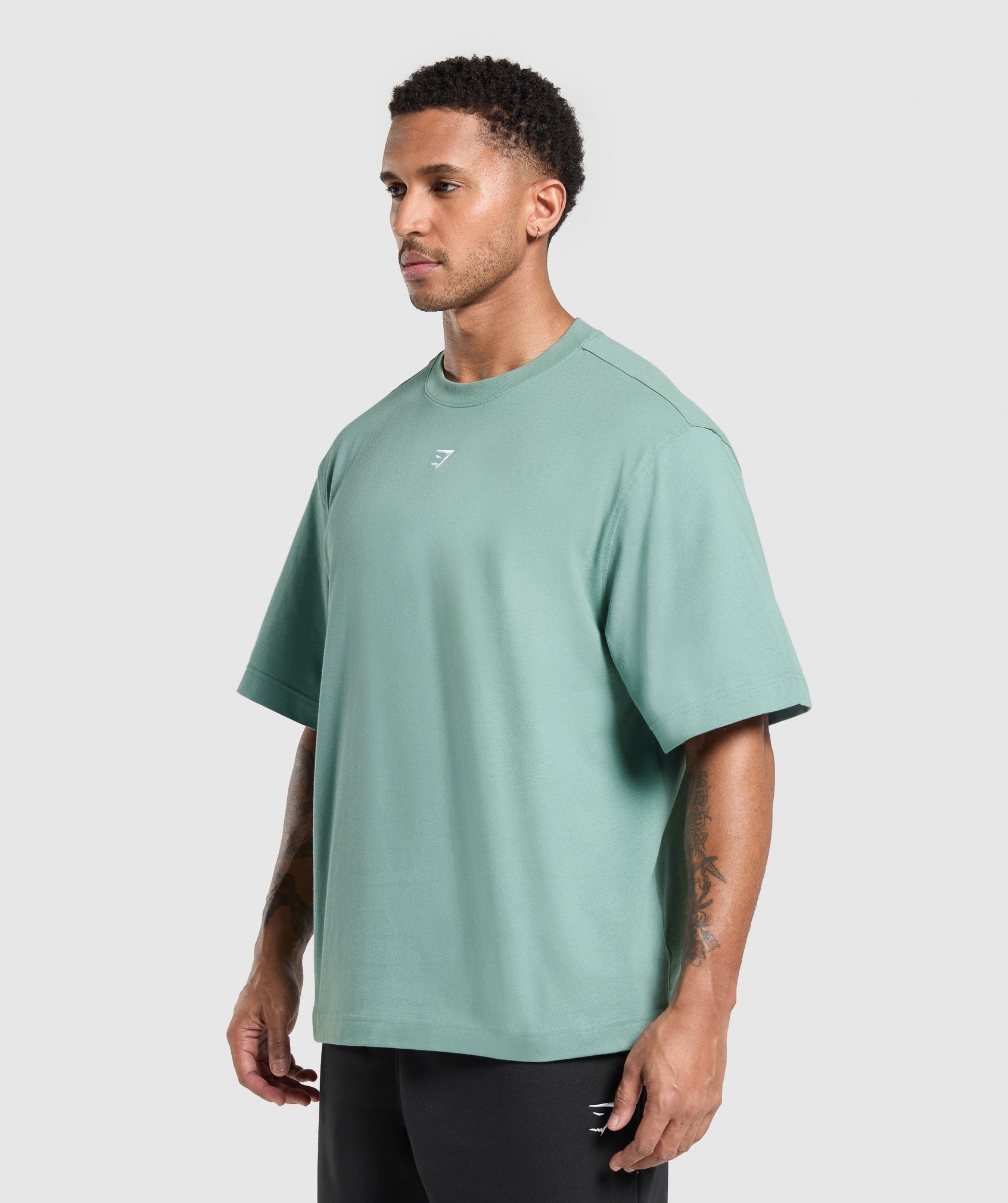 Gymshark Rest Day Essentials Boxy T-Shirt - Celeste Blue