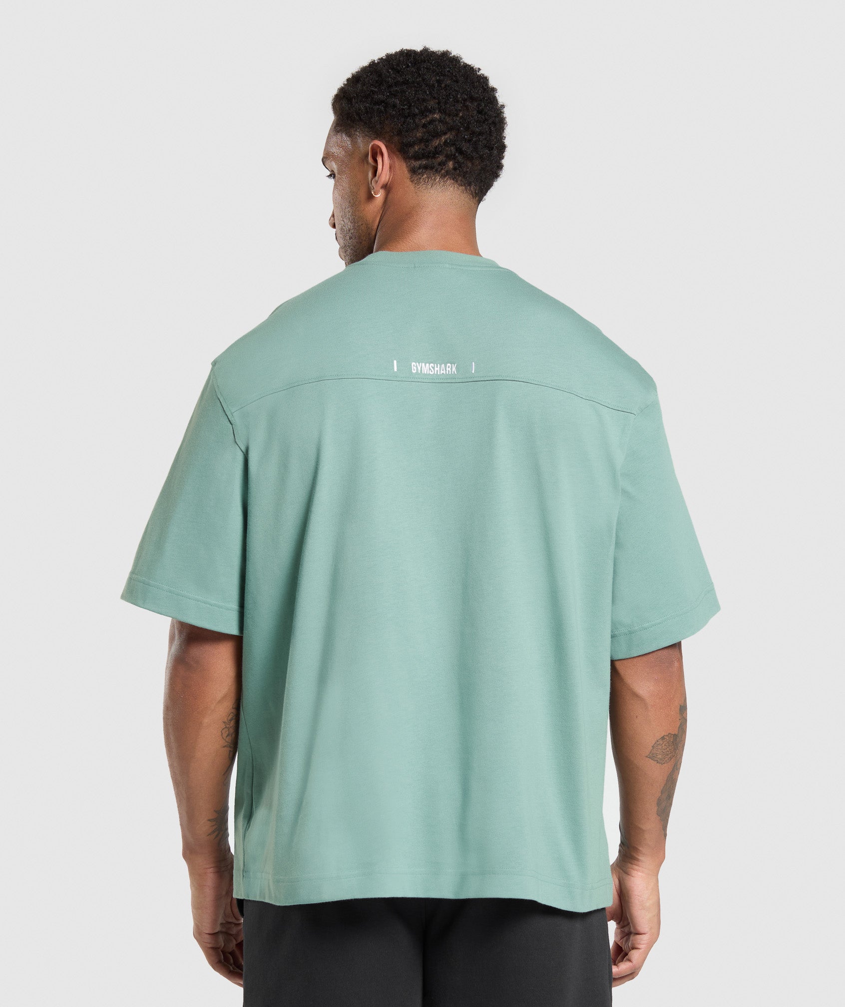 Gymshark Rest Day Essentials Boxy T-Shirt - Celeste Blue