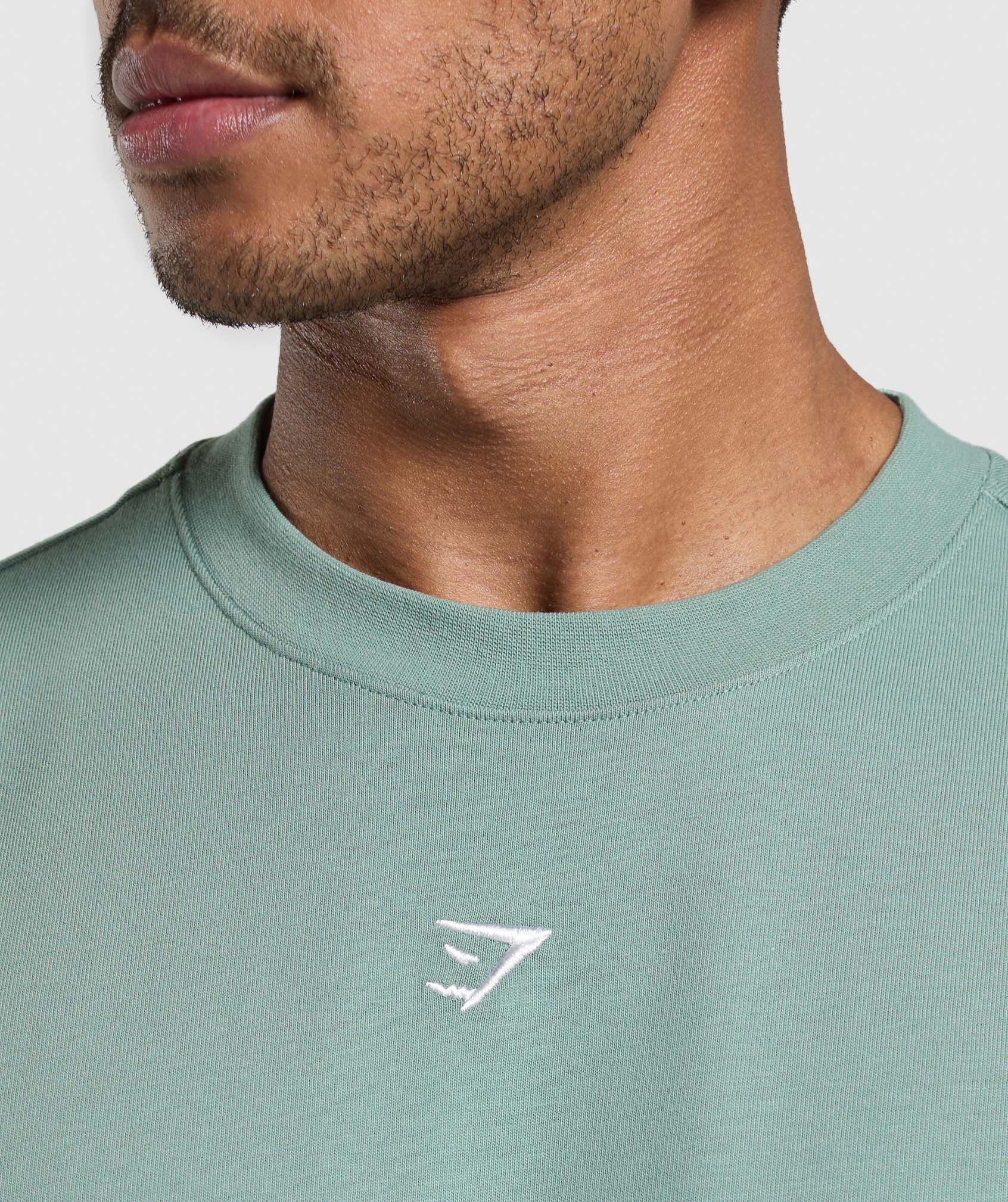Gymshark Rest Day Essentials Boxy T-Shirt - Celeste Blue