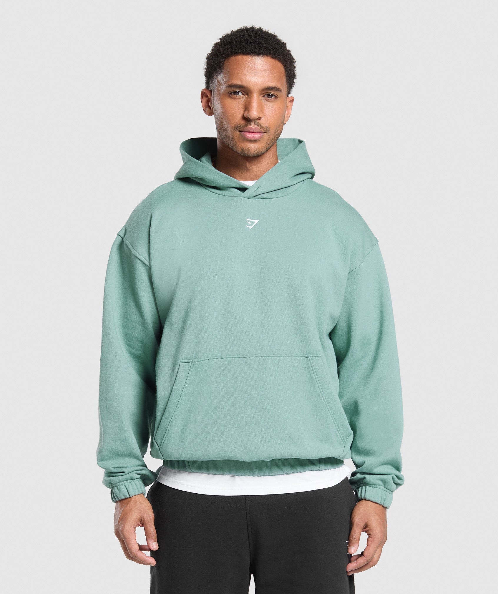Gymshark Rest Day Essentials Boxy Hoodie - Celeste Blue