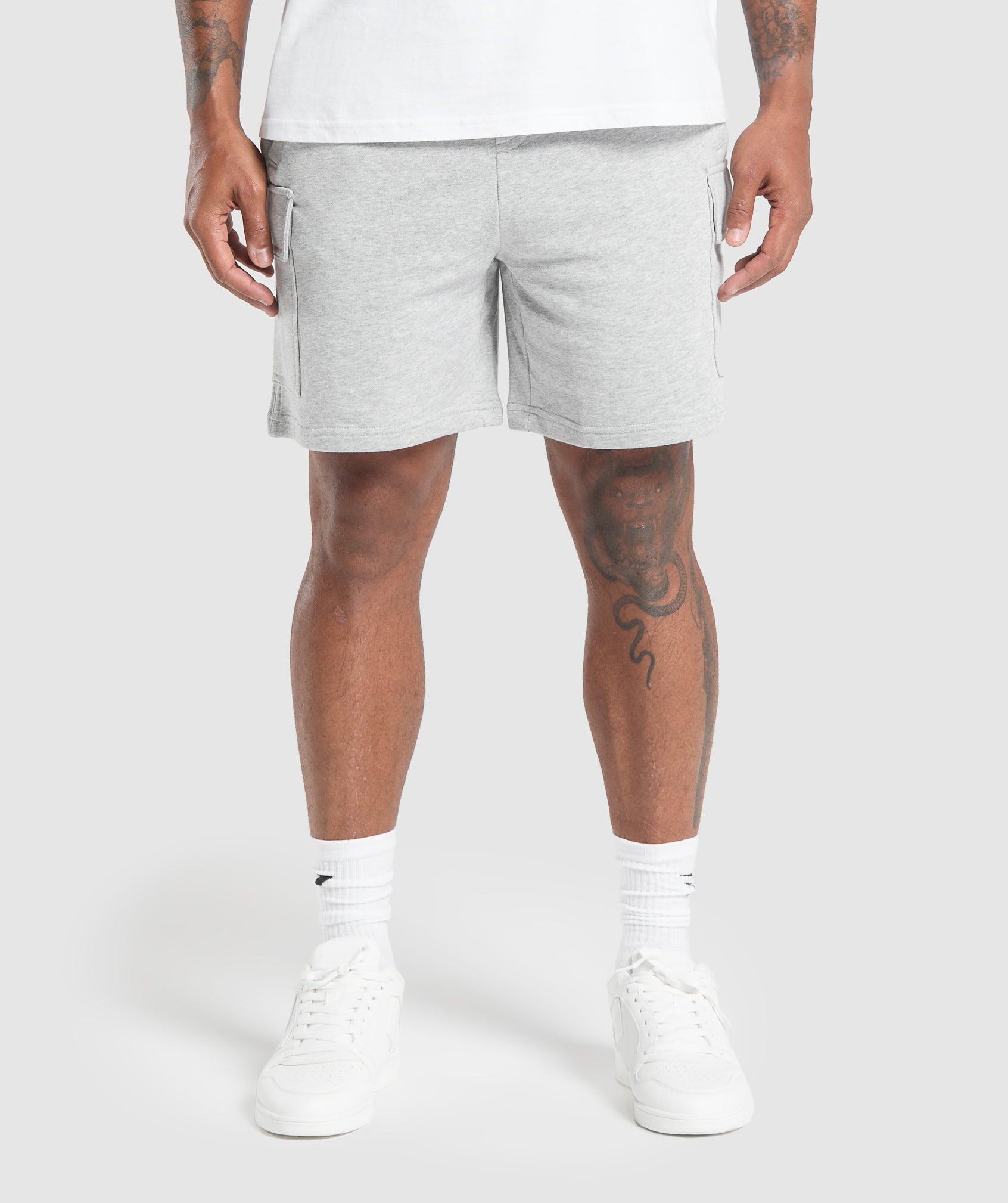 Rest Day Essentials Cargo 7" Shorts - Light Grey Core Marl