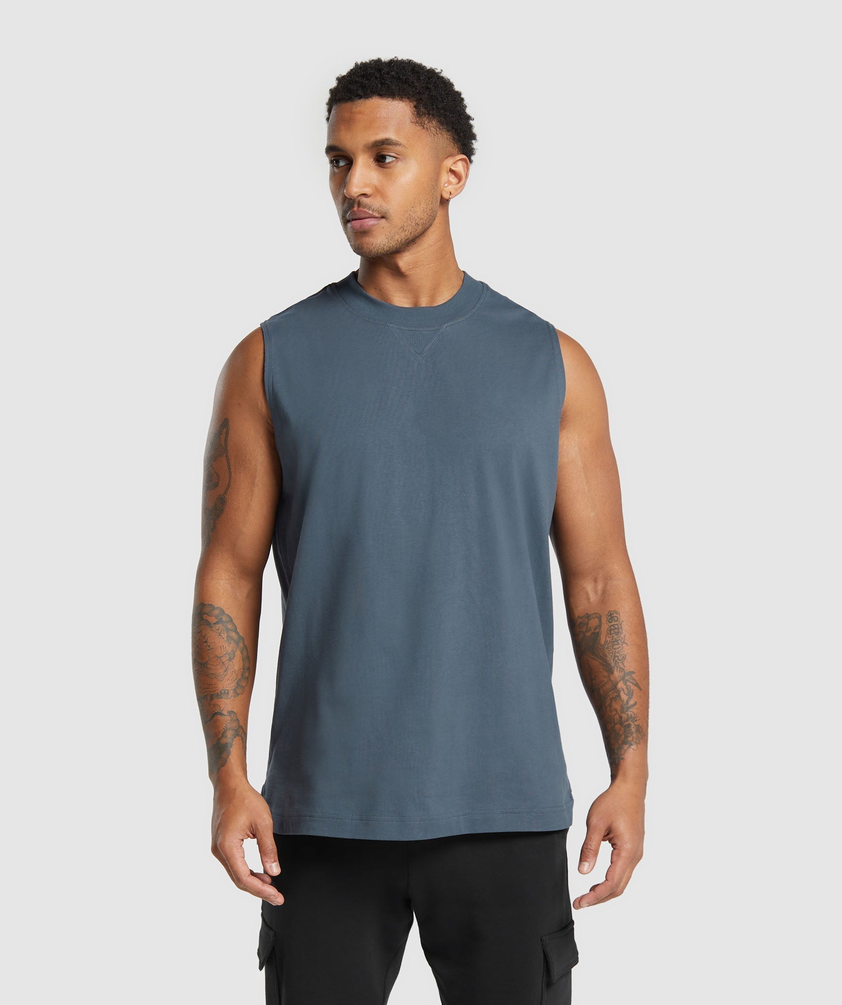 Gymshark Rest Day Essentials Tank - Titanium Blue