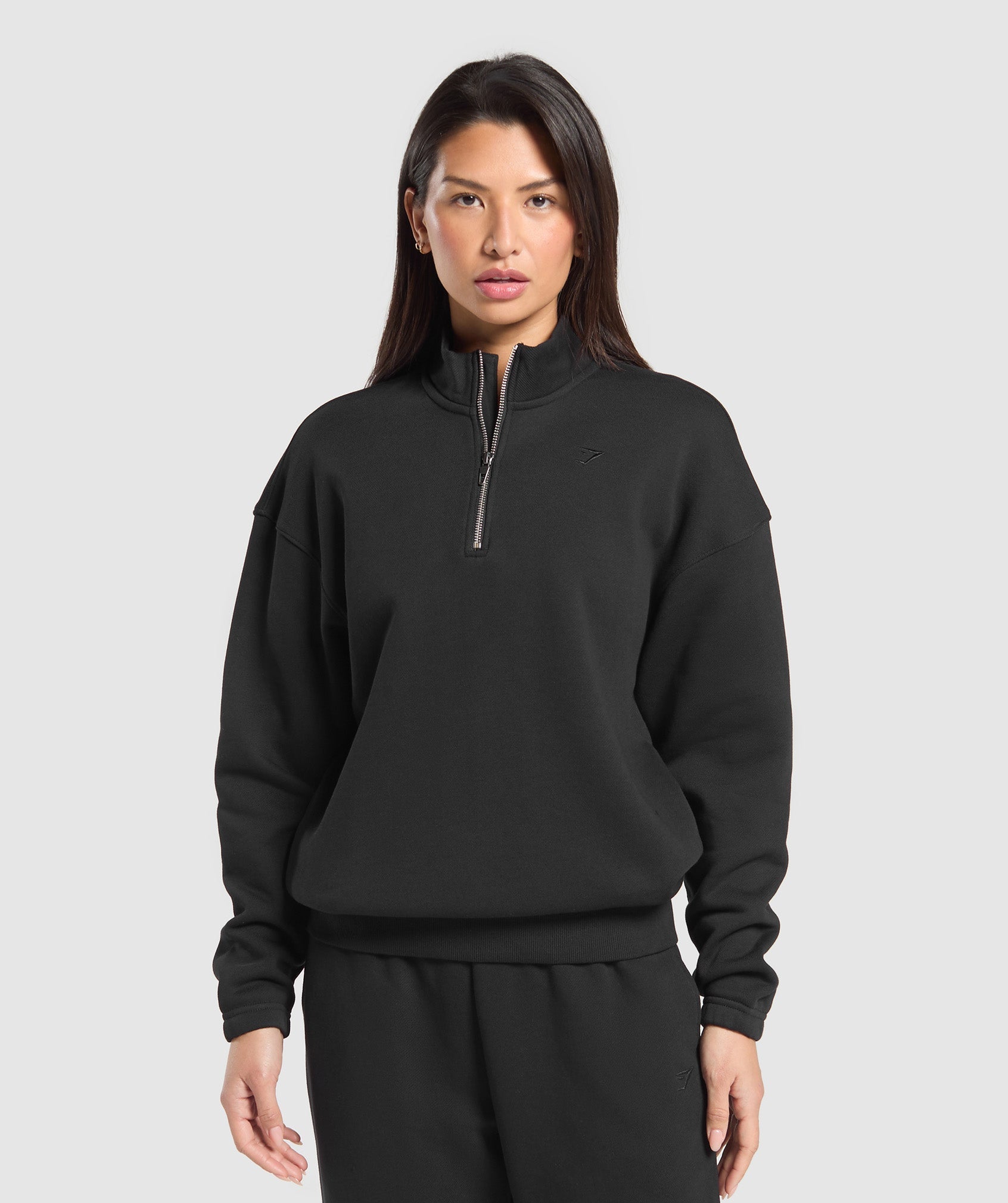 Gymshark Rest Day Sweats 2.0 1/4 Zip Pullover - Black