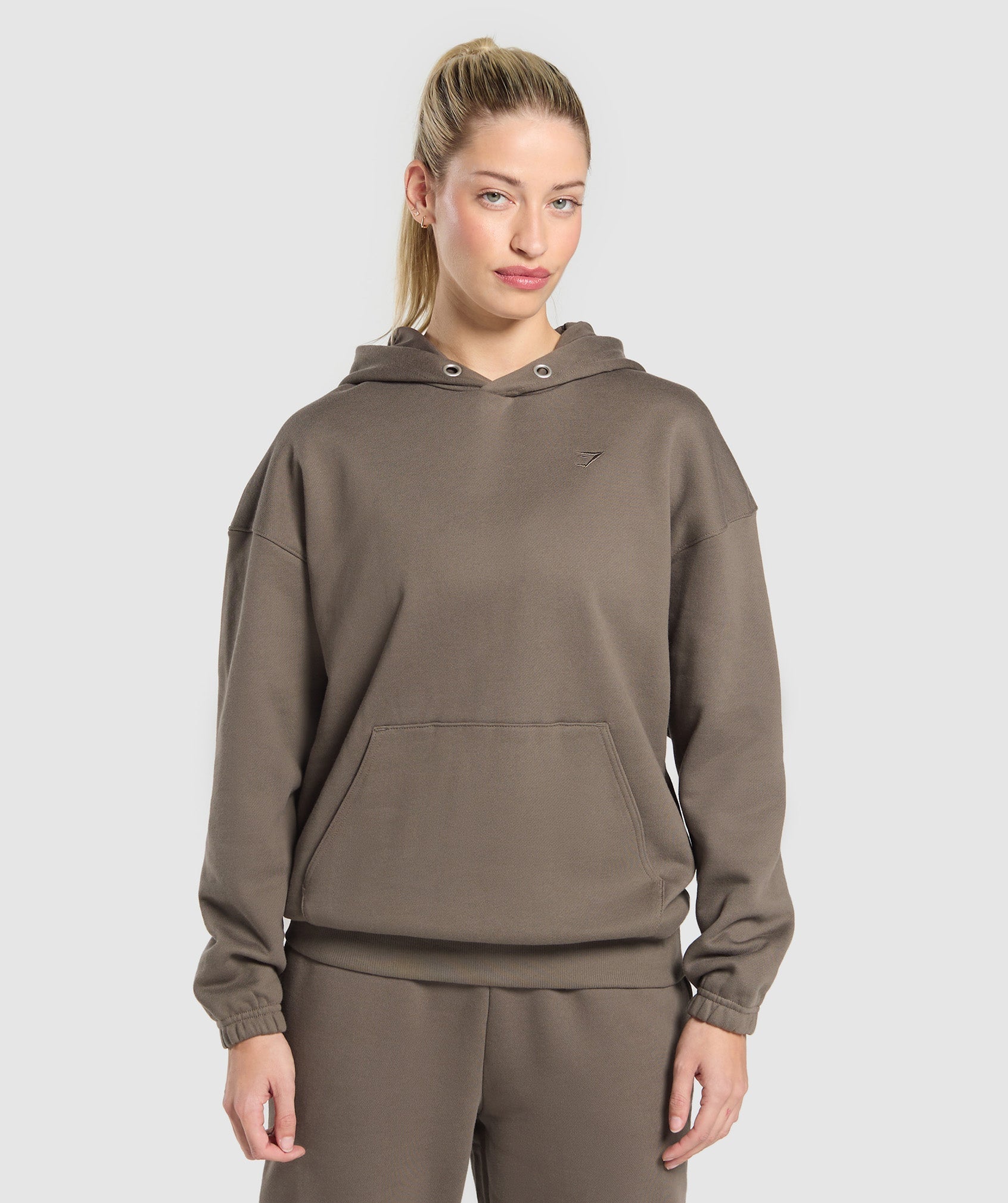 Gymshark Rest Day Sweats 2.0 Oversized Hoodie - Camo Brown