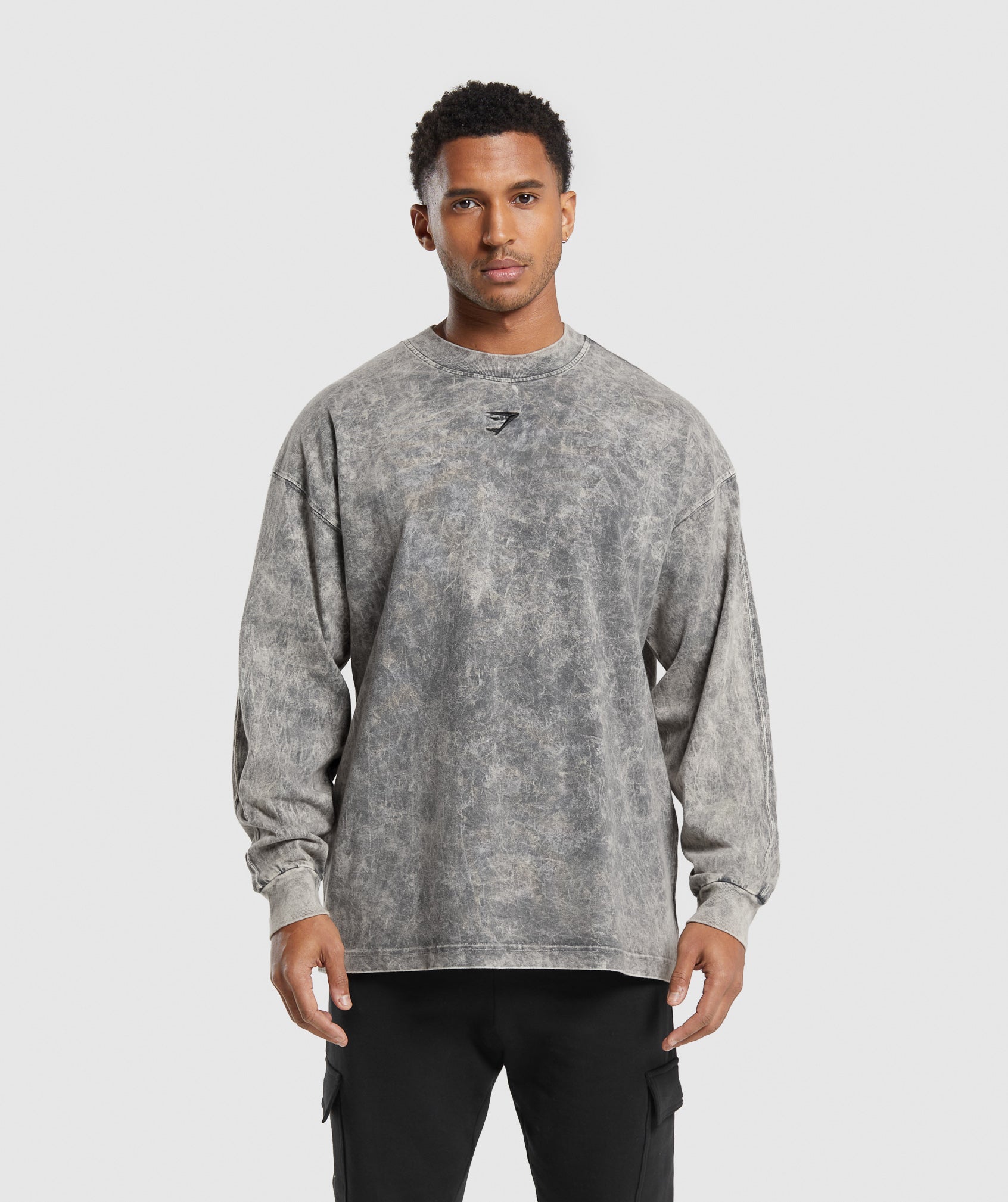 Gymshark Rest Day Washed Long Sleeve T-Shirt - Black