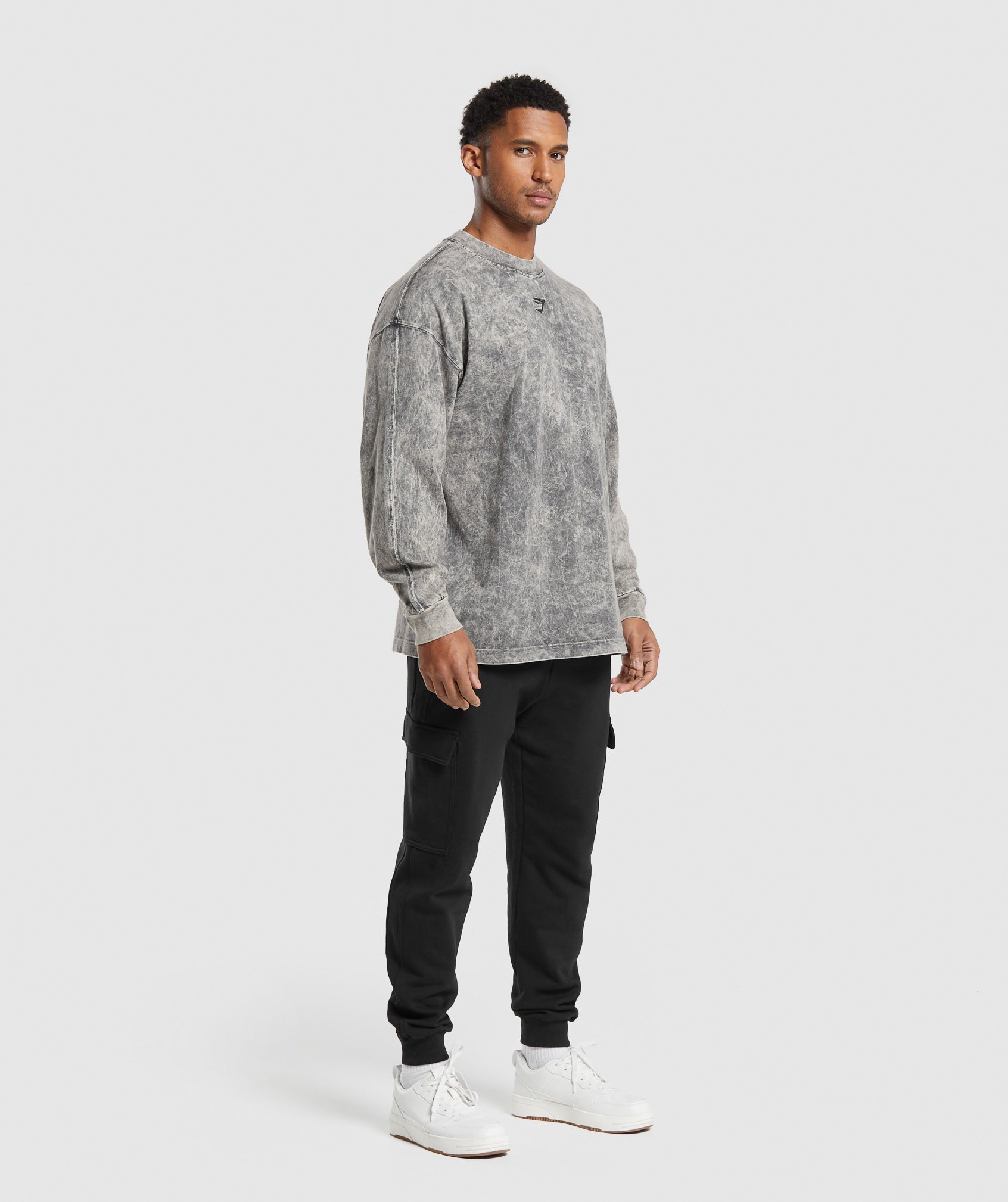 Gymshark Rest Day Washed Long Sleeve T-Shirt - Black