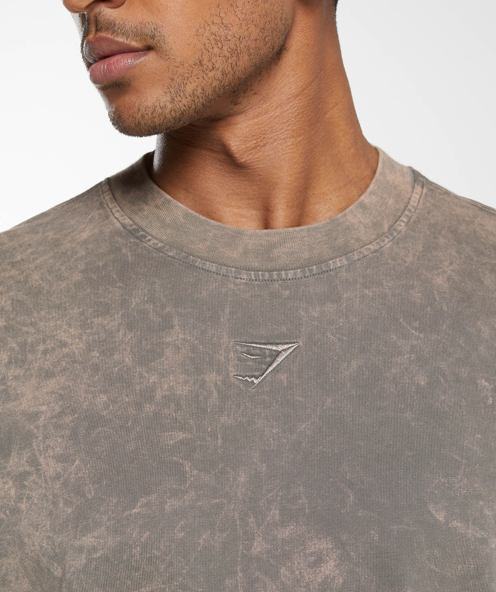 Gymshark Rest Day Washed Long Sleeve T-Shirt - Linen Brown