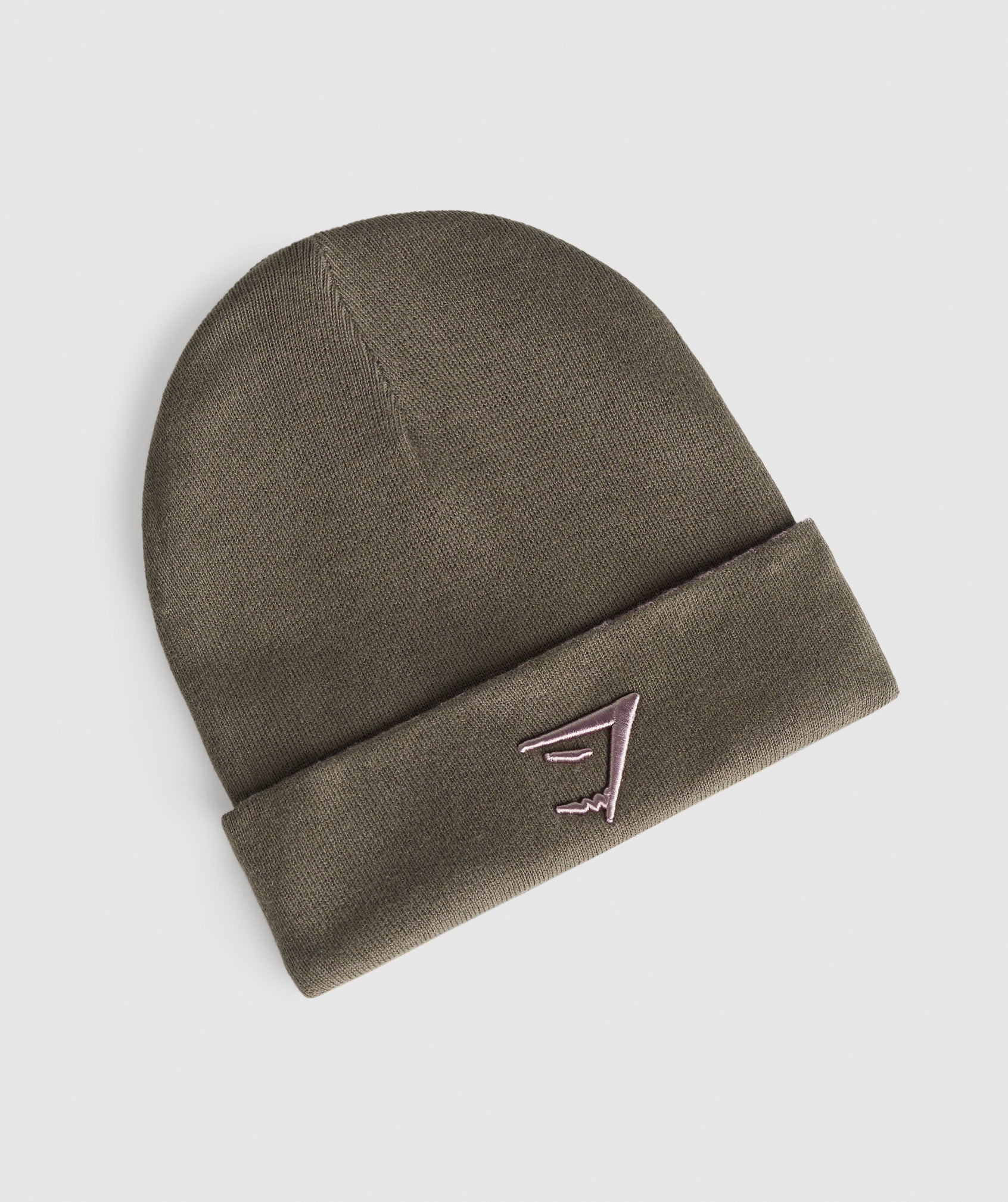 Gymshark Reverse Jacquard Beanie - Camo Brown/Washed Mauve/Walnut Mauve