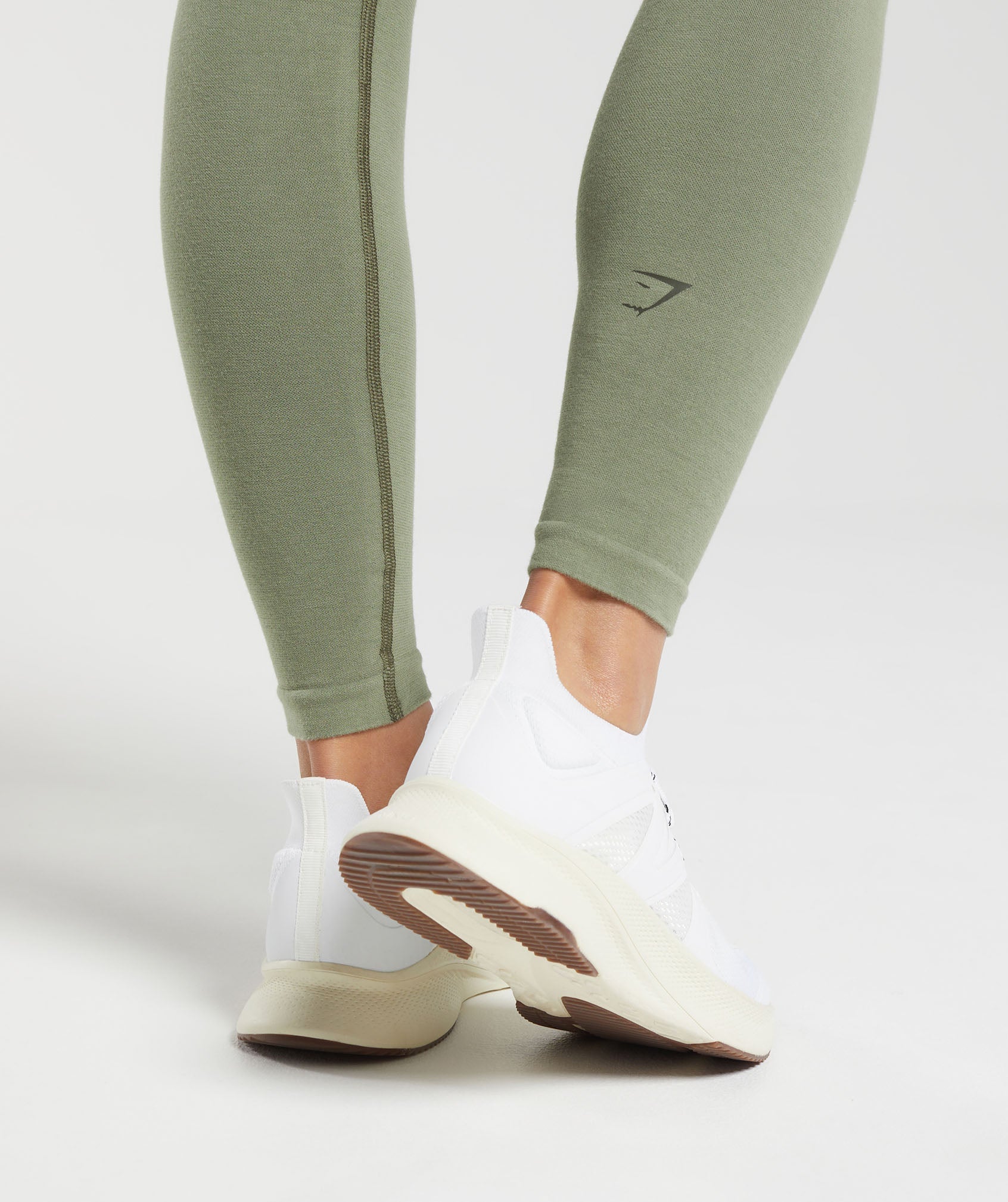 Gymshark Cotton Seamless Leggings - Base Green