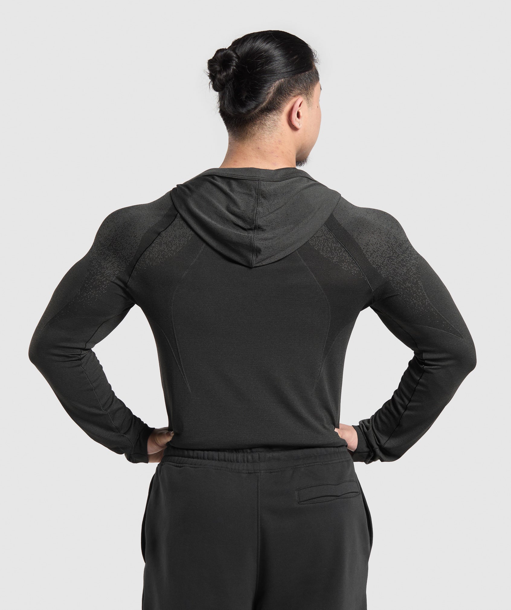 Gymshark Shadow Seamless Hoodie - Black