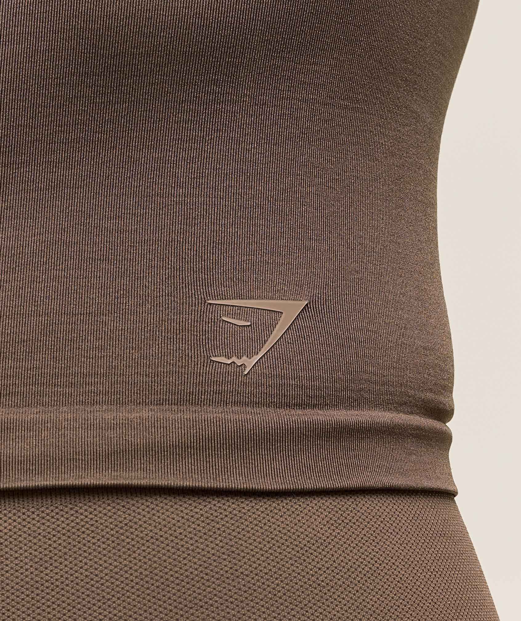 Gymshark Soft Sculpt Tank With Shelf - Walnut Brown