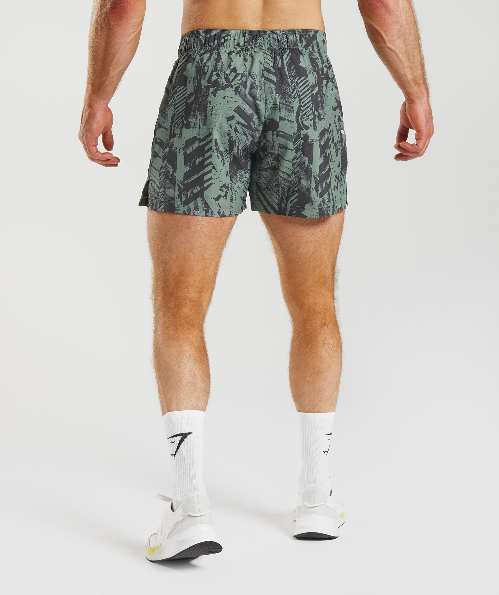 Gymshark Sport 5" Shorts - Willow Green Print