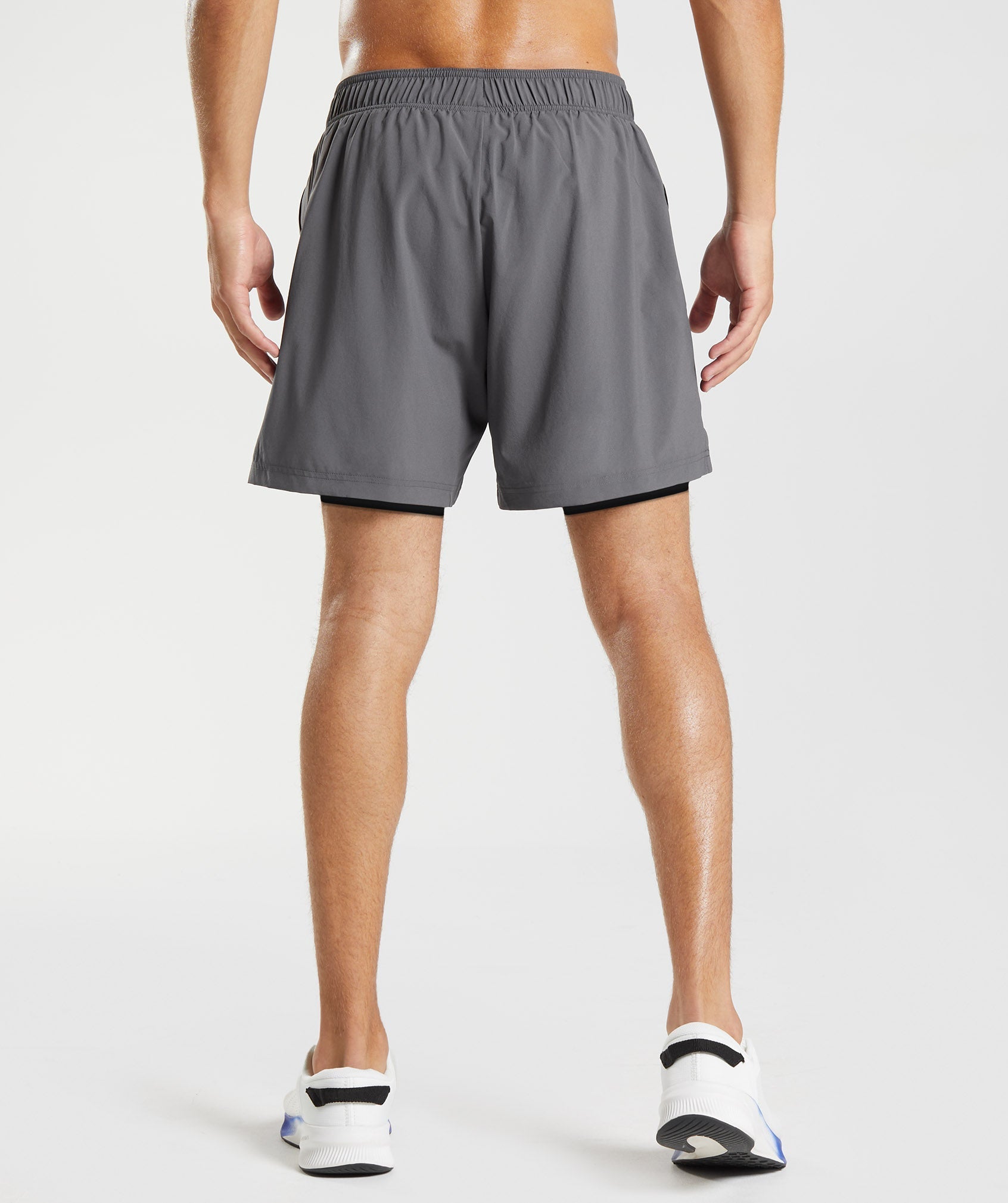 Gymshark Sport 7" 2 In 1 Shorts - Silhouette Grey/Black