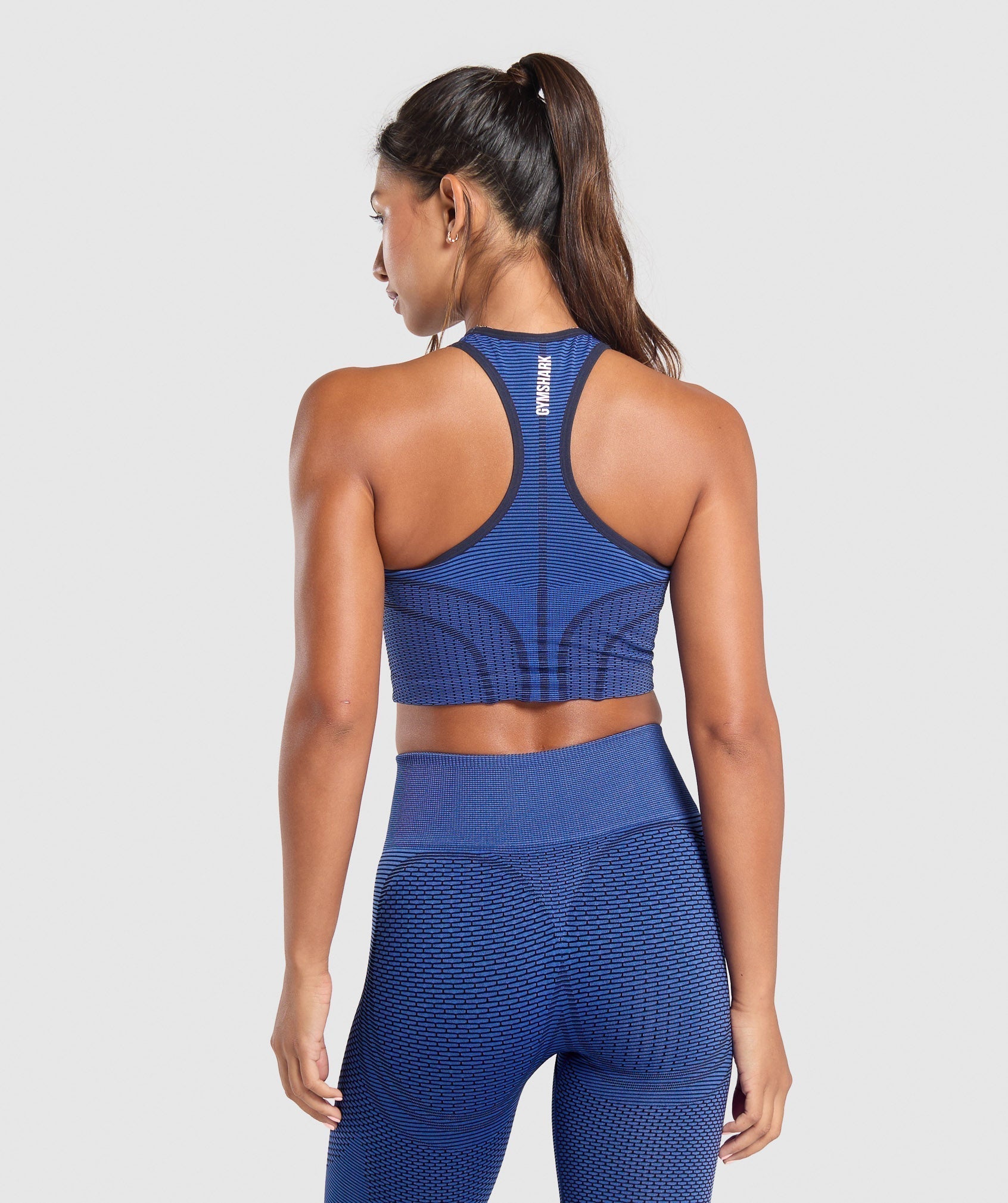 Sport Seamless Cropped Tank - Force Blue/Pastel Blue