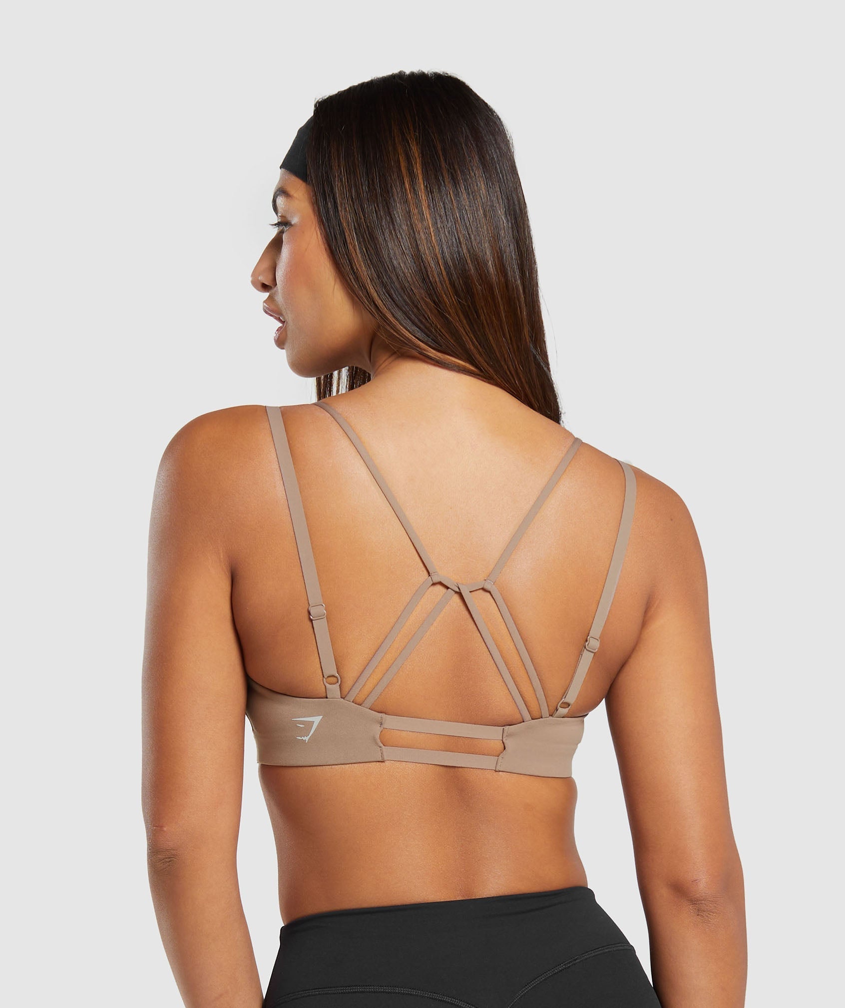 Gymshark Strappy Back Light Support Sports Bra - Mocha Mauve