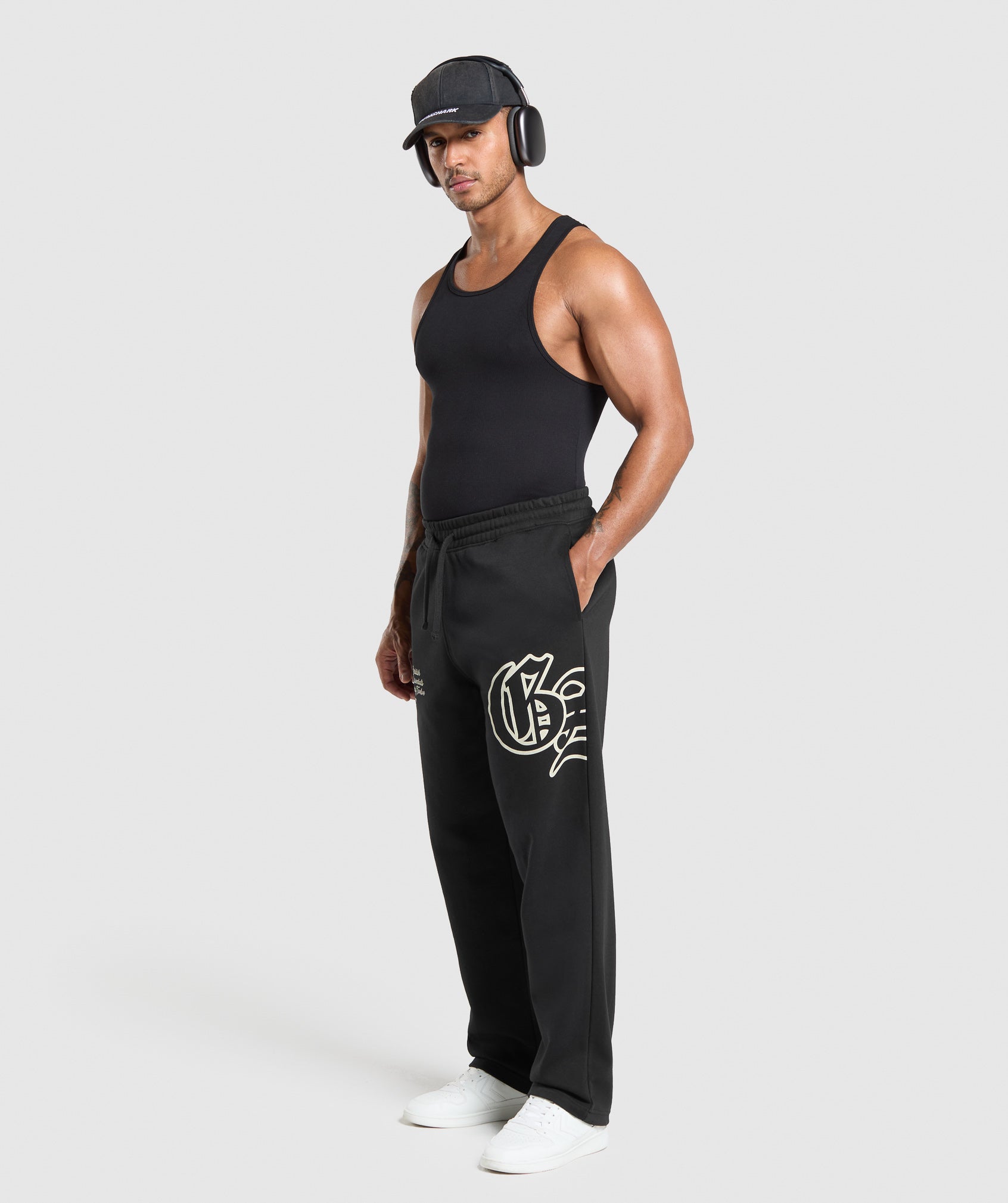 Gymshark Campus Straight Leg Joggers - Black