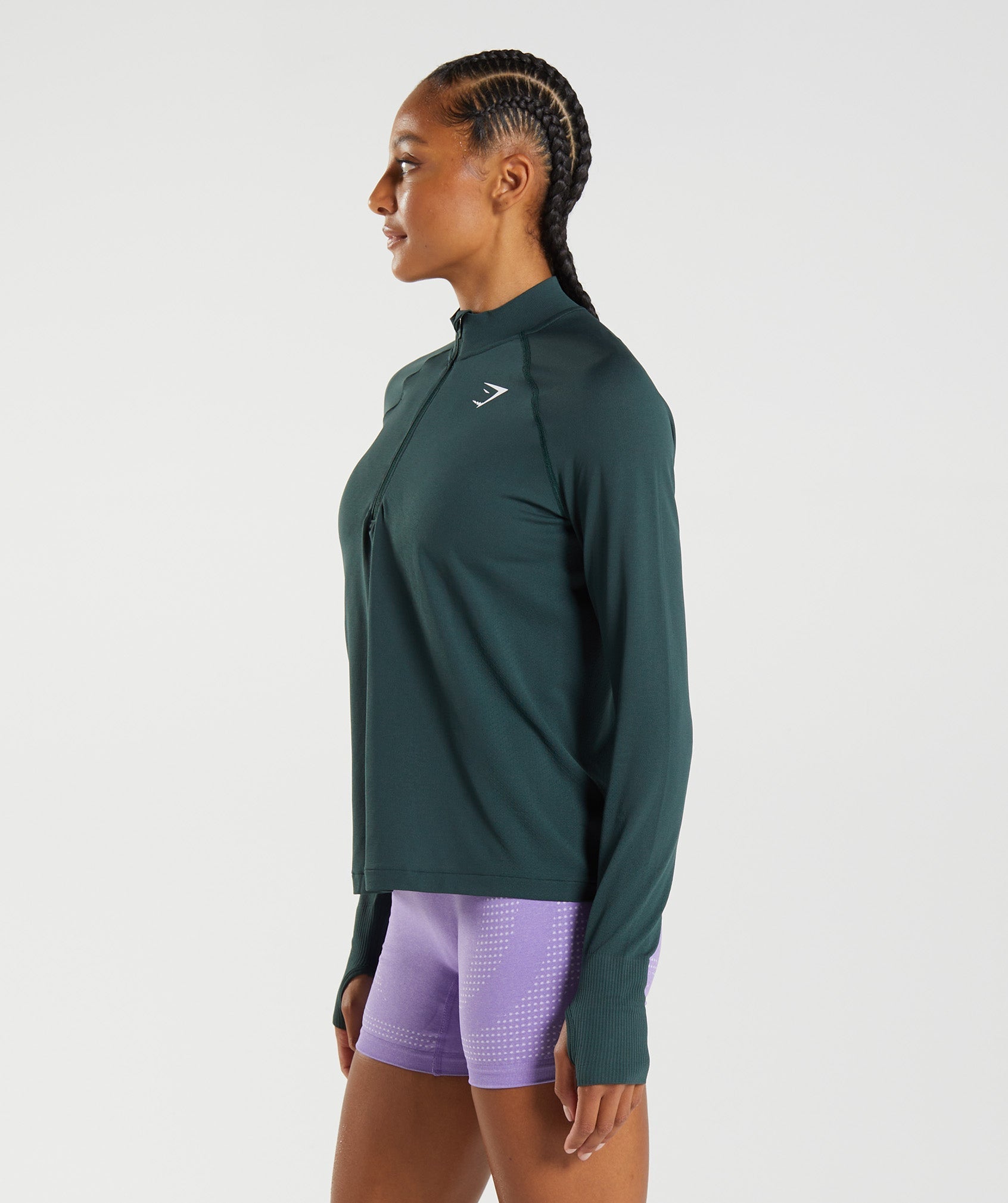 Gymshark Vital 1/2 Zip - Woodland Green Marl