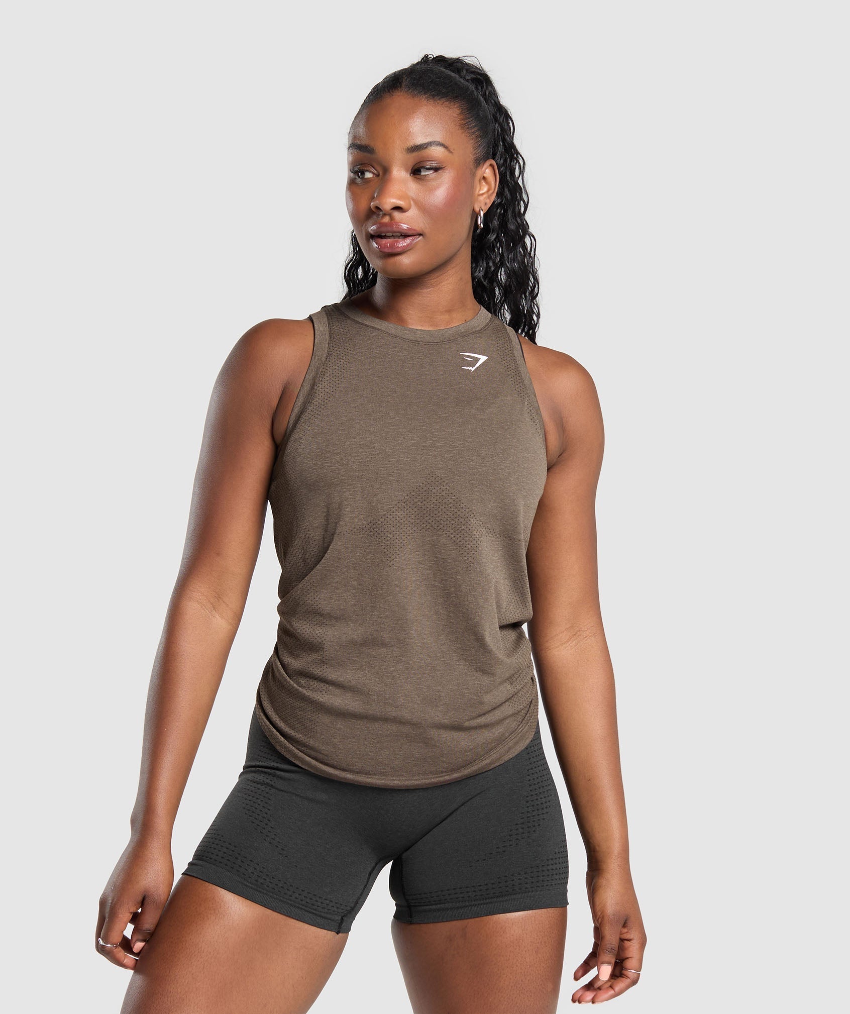 Gymshark Vital Light Tank - Penny Brown Marl
