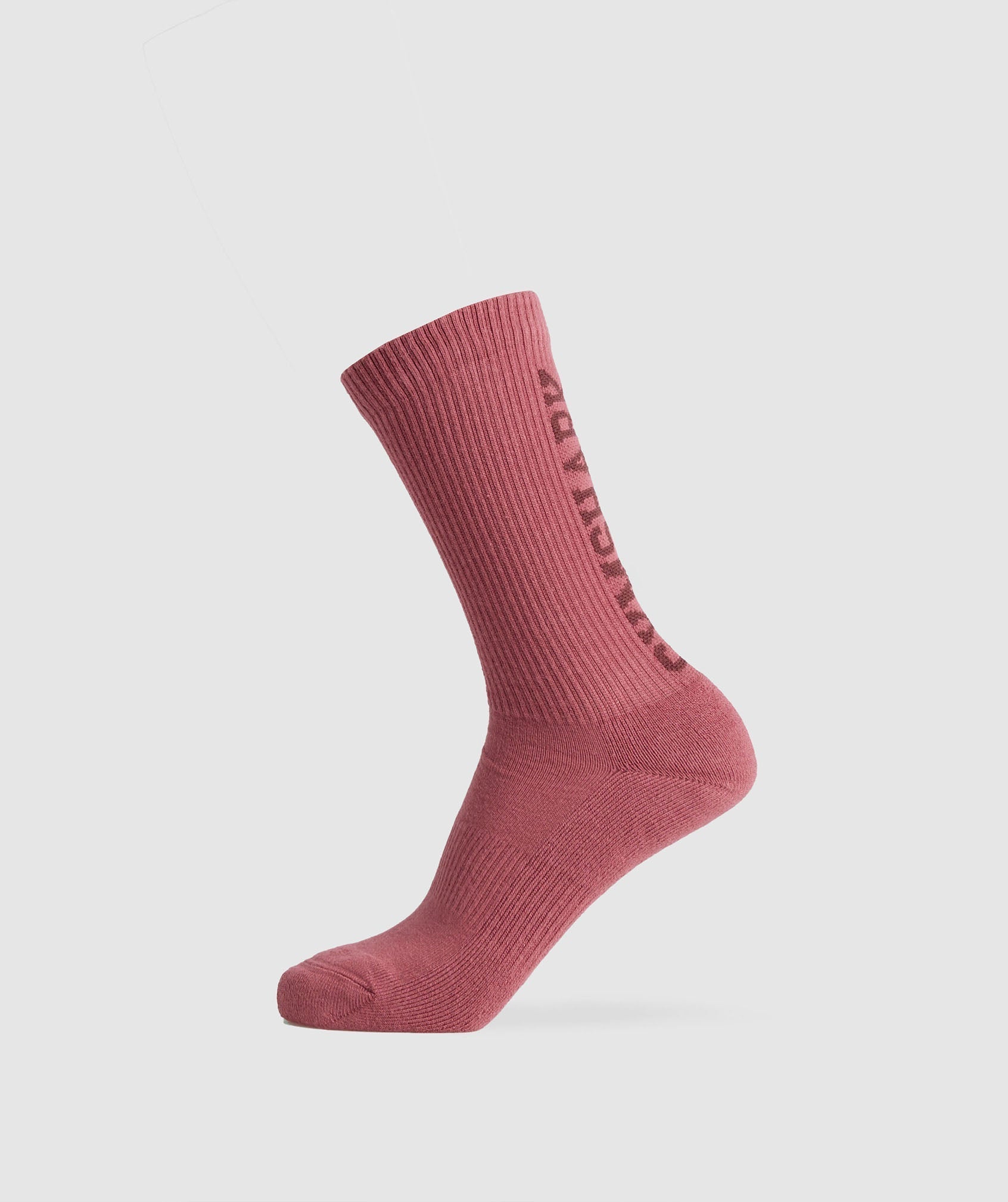 Gymshark Wordmark Crew Socks - Soft Berry