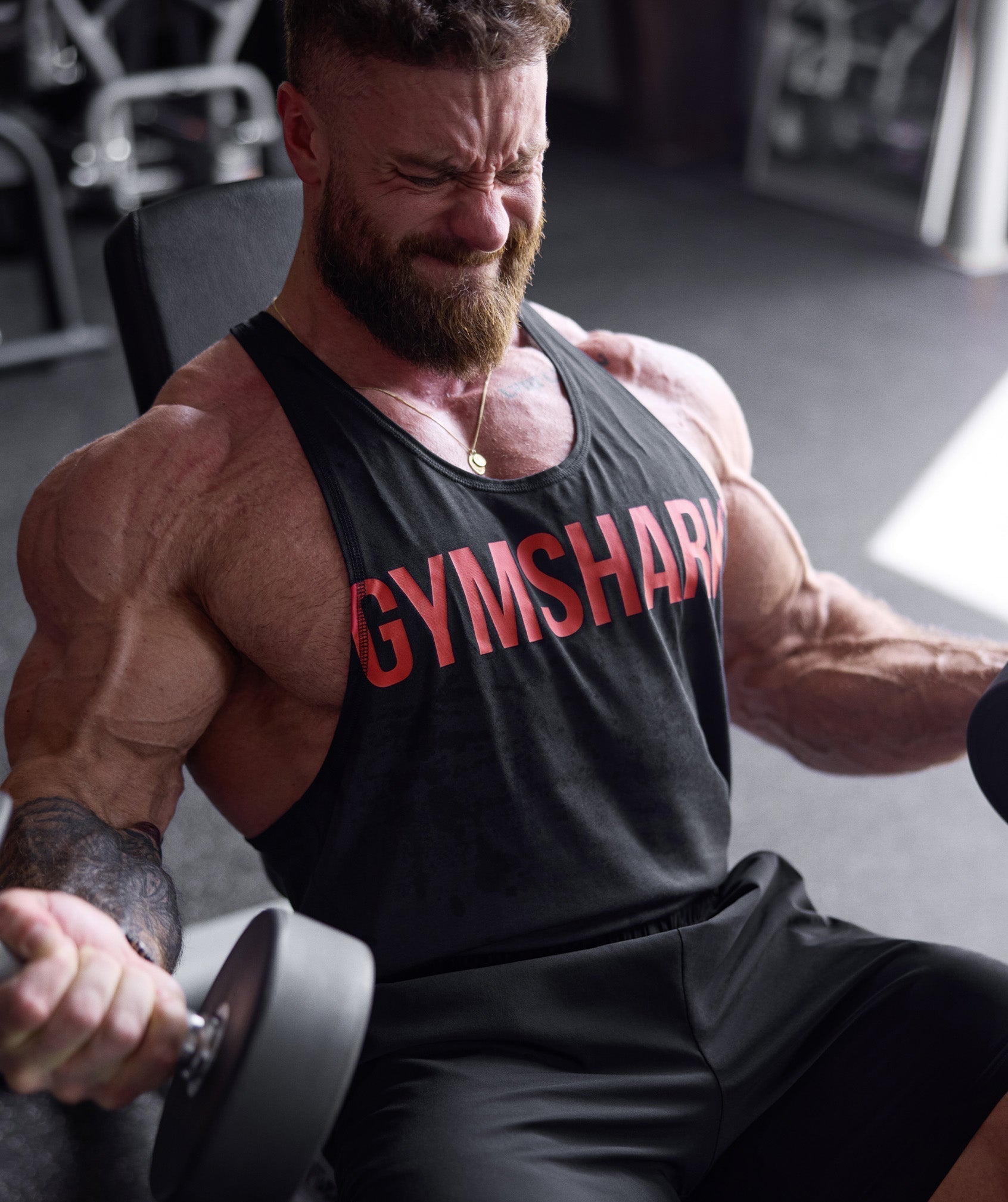Gymshark Impact Stringer - Black/Vivid Red
