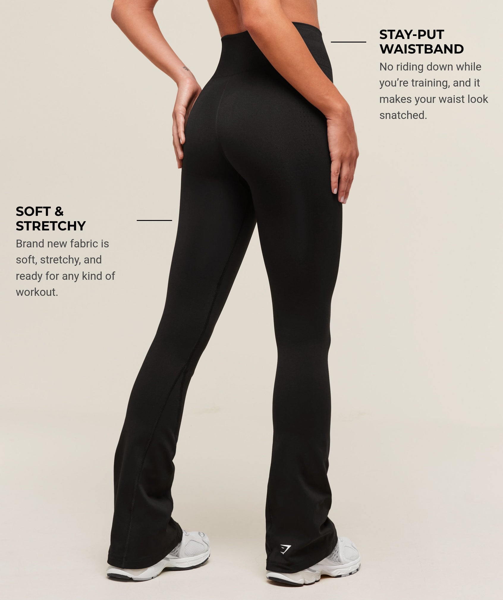 Gymshark Vital Soft Flared Leggings - Black