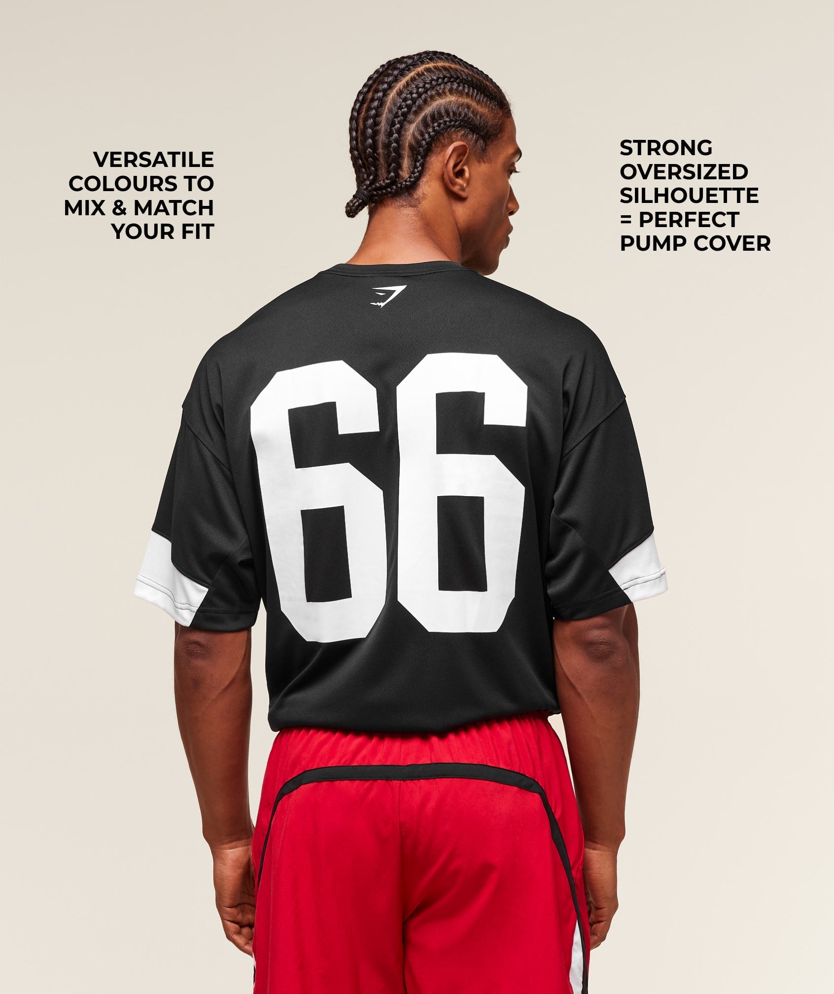 Gymshark Campus Oversized T-Shirt - Black