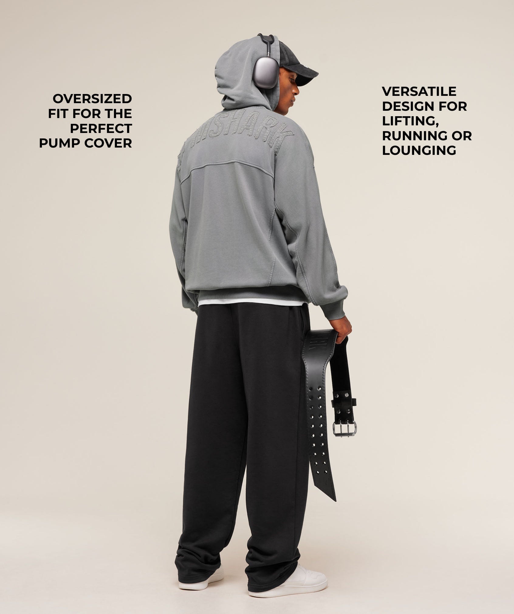 Gymshark Power Washed Hoodie - GS Medium Grey