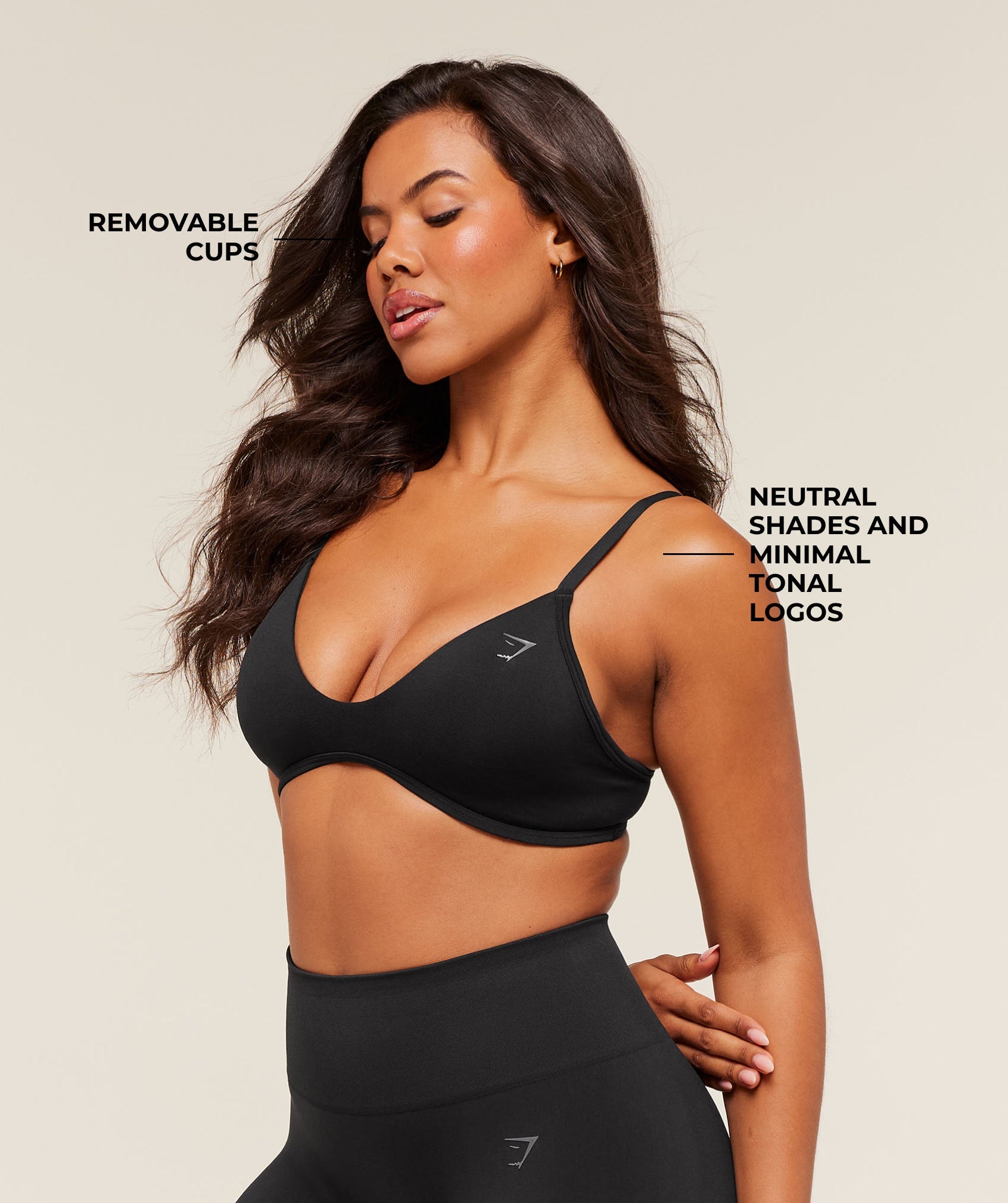 Gymshark Soft Sculpt V-neck Sports Bra - Black