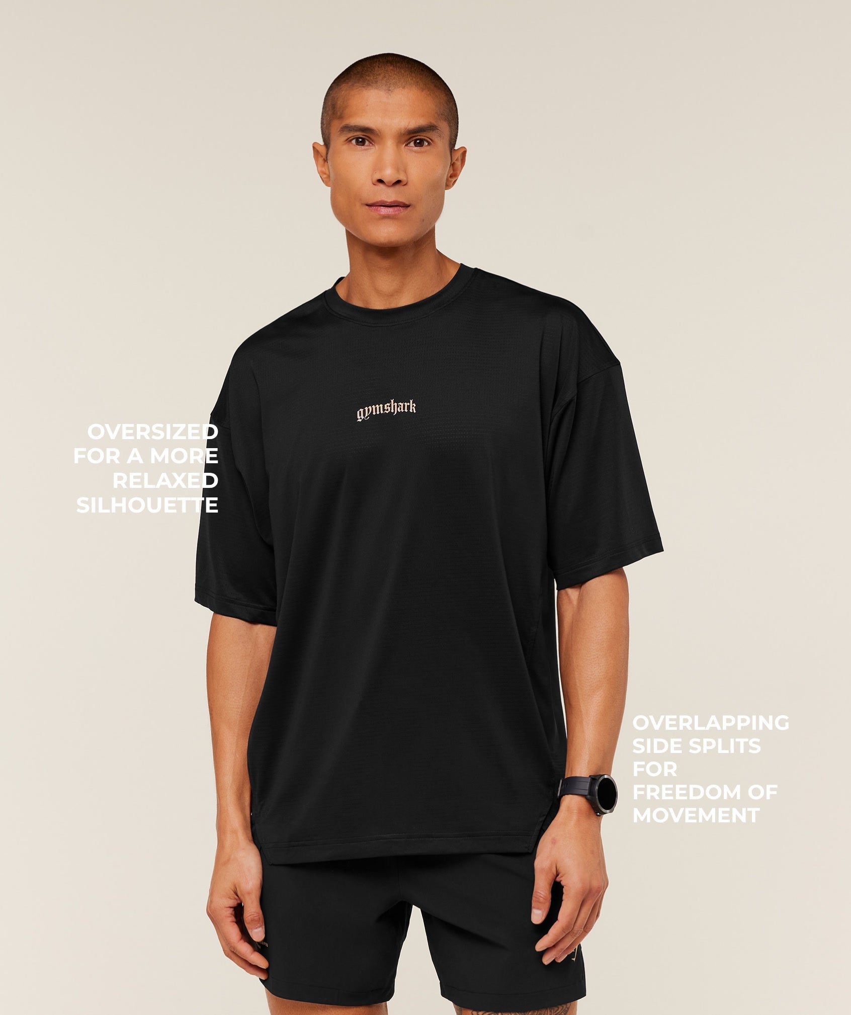 Gymshark Tactical Oversized T-Shirt - Black