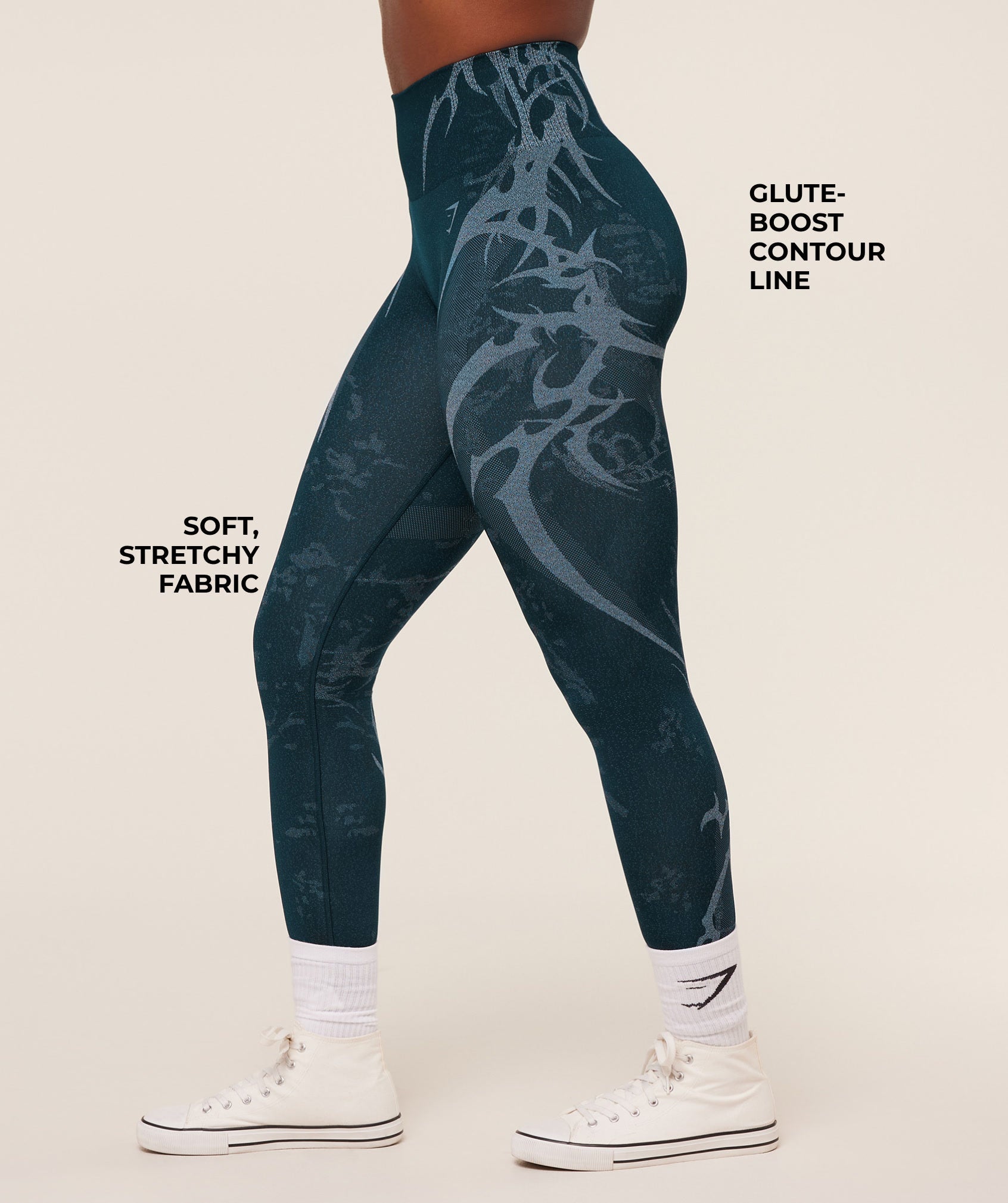 Gymshark Storm Seamless Leggings - Deep Petrol Blue/Smoke Blue