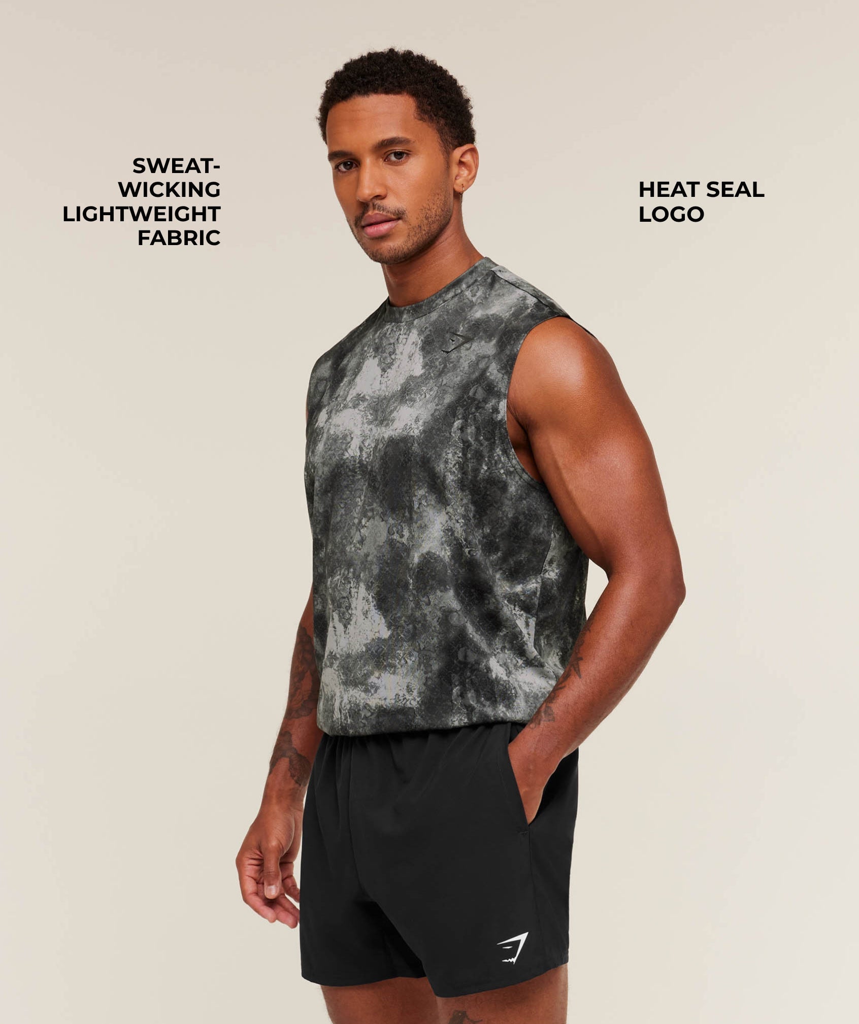 Gymshark Arrival Oversized Tank - Smokey Grey