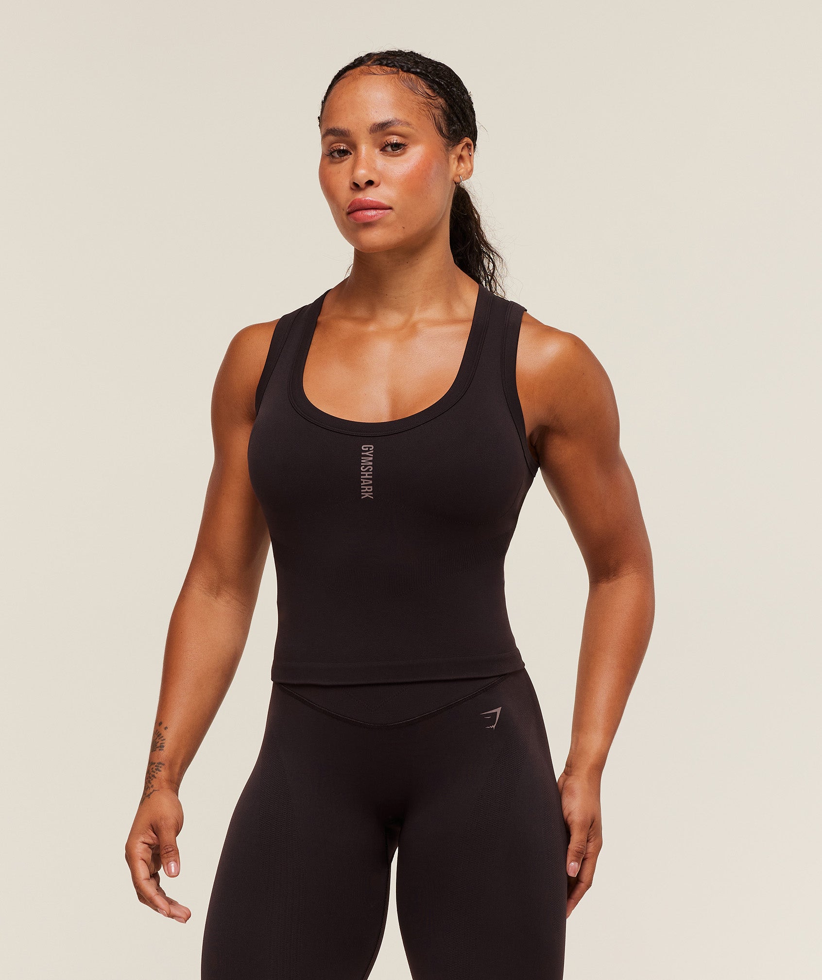 Gymshark Activate Seamless Tank - Plum Brown