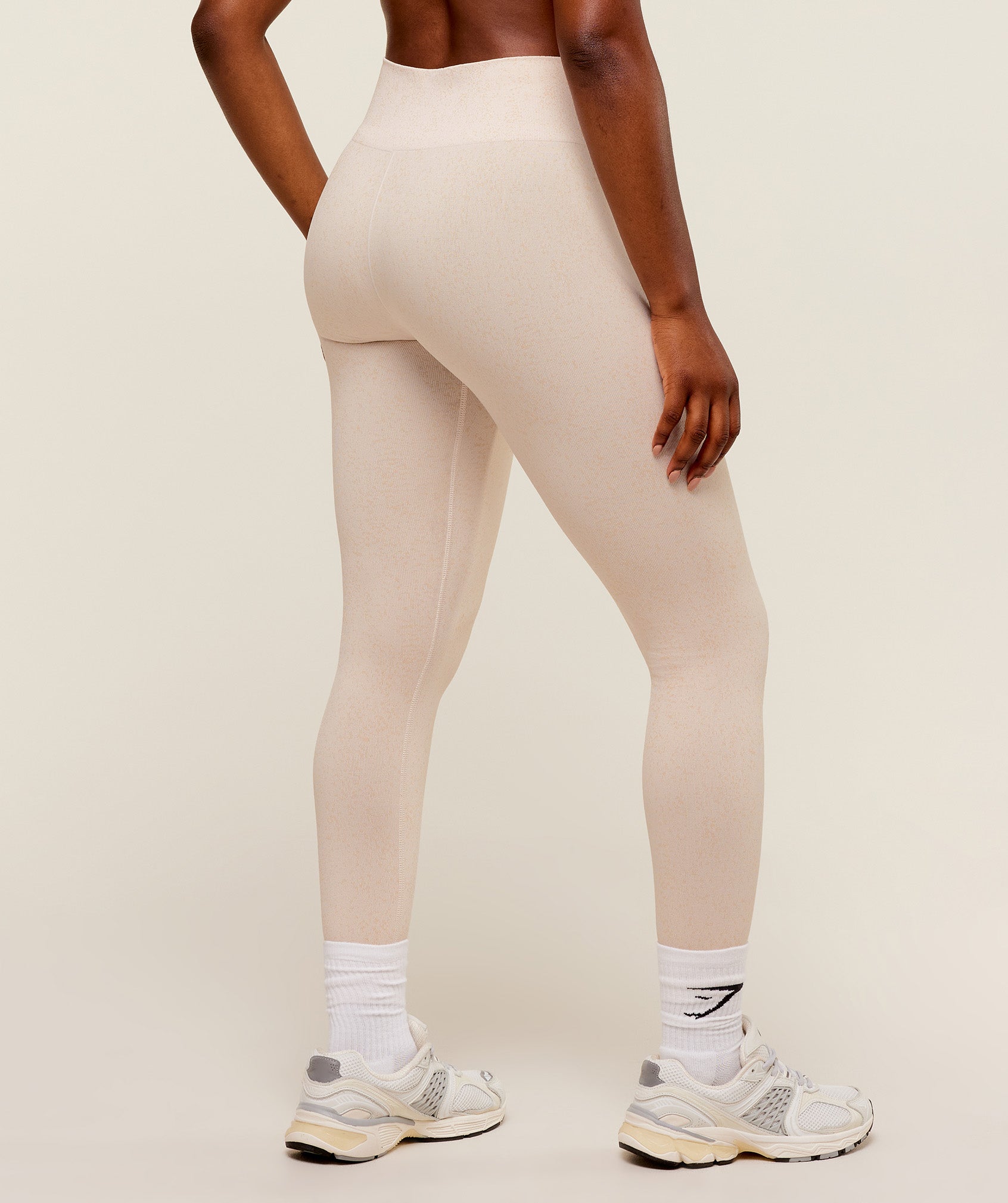 Gymshark Adapt Fleck x Whitney Seamless Leggings - Mineral | Coconut White