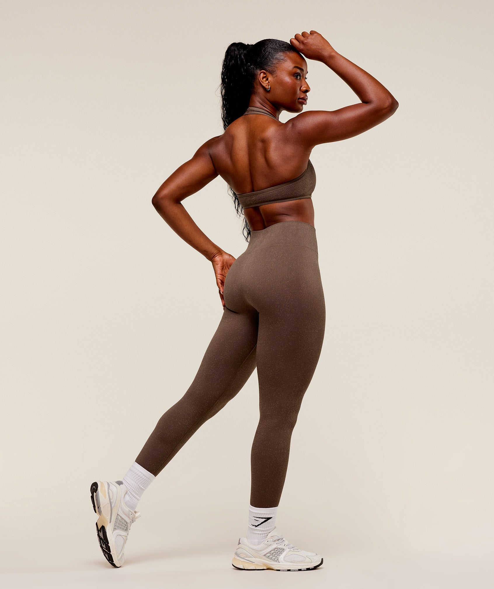Gymshark Adapt Fleck Seamless Leggings - Soft Brown/Chestnut Pink
