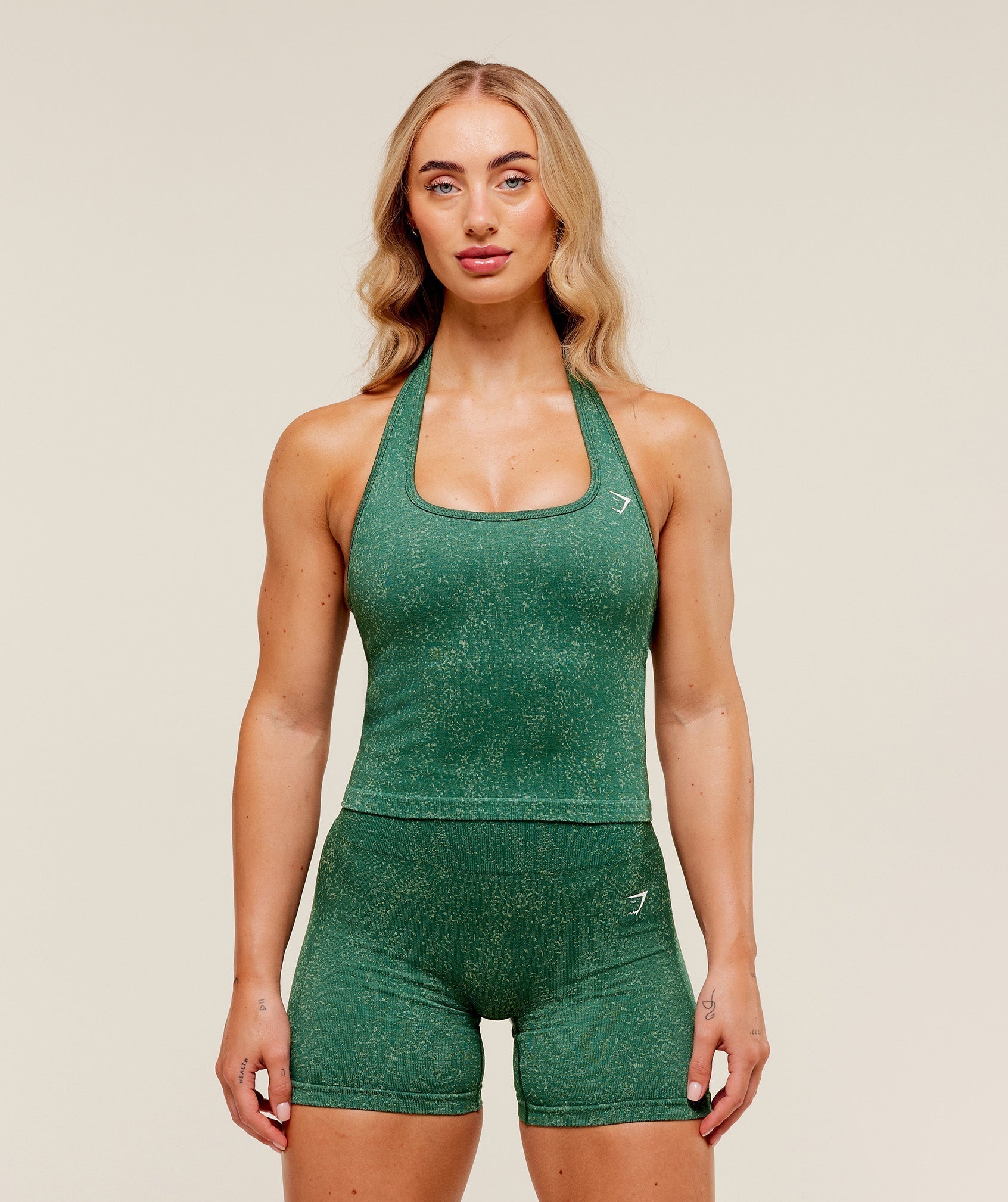 Gymshark Adapt Fleck x Whitney Tank With Shelf - Lift Green/Clay Green