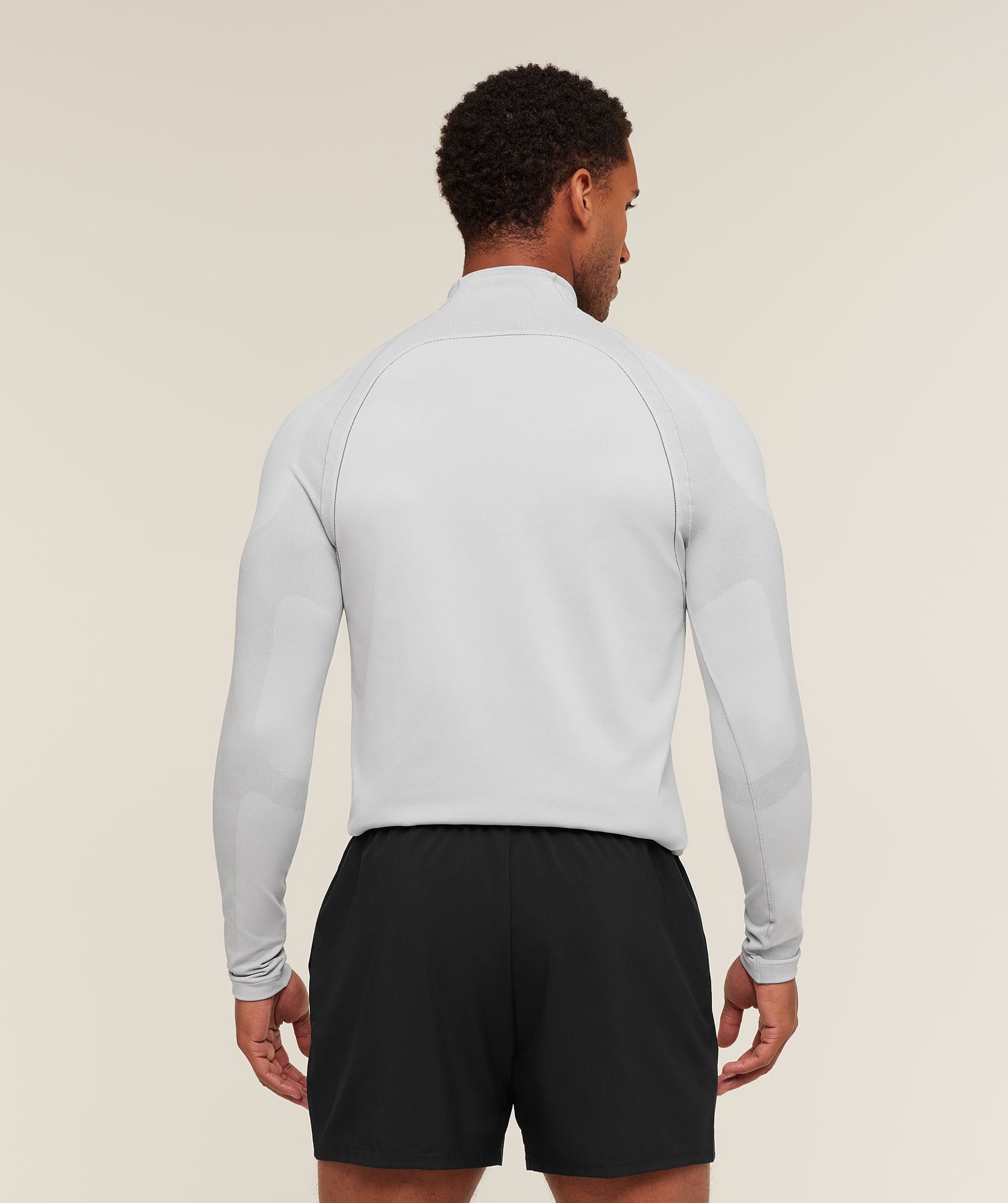 Gymshark Apex Seamless 1/4 Zip - Light Grey/Medium Grey