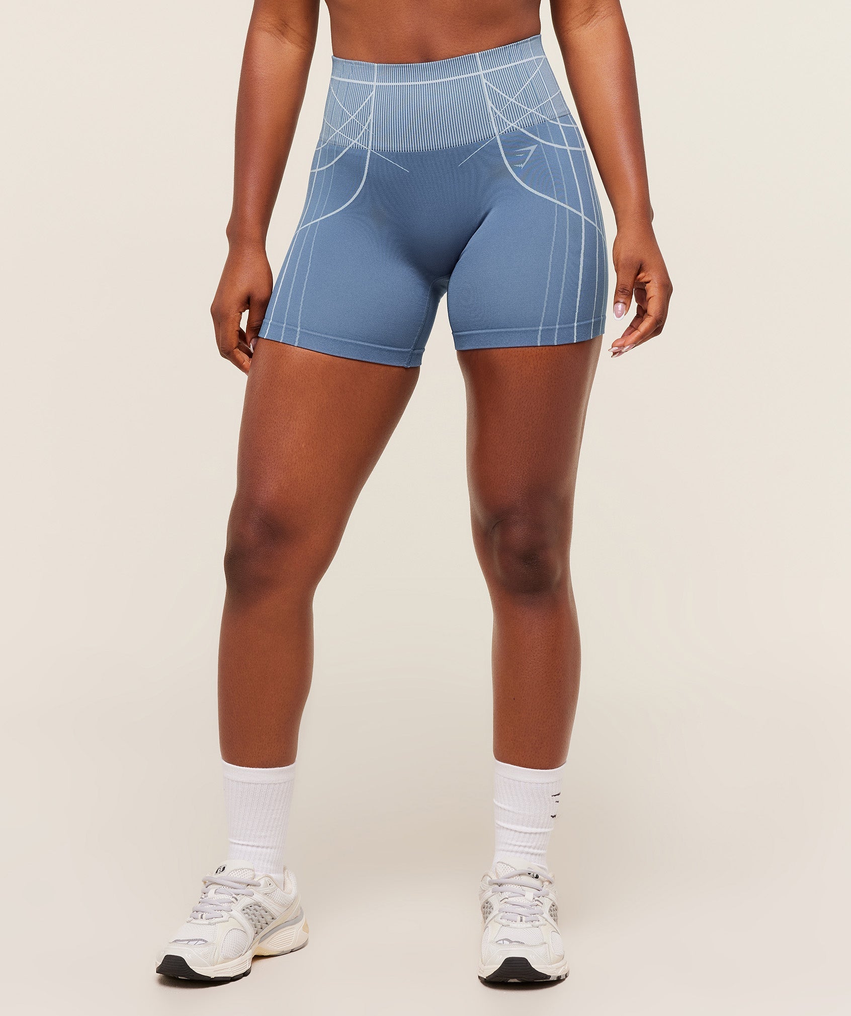 Gymshark Apex Seamless Shorts - Worn Blue/Gentle Blue