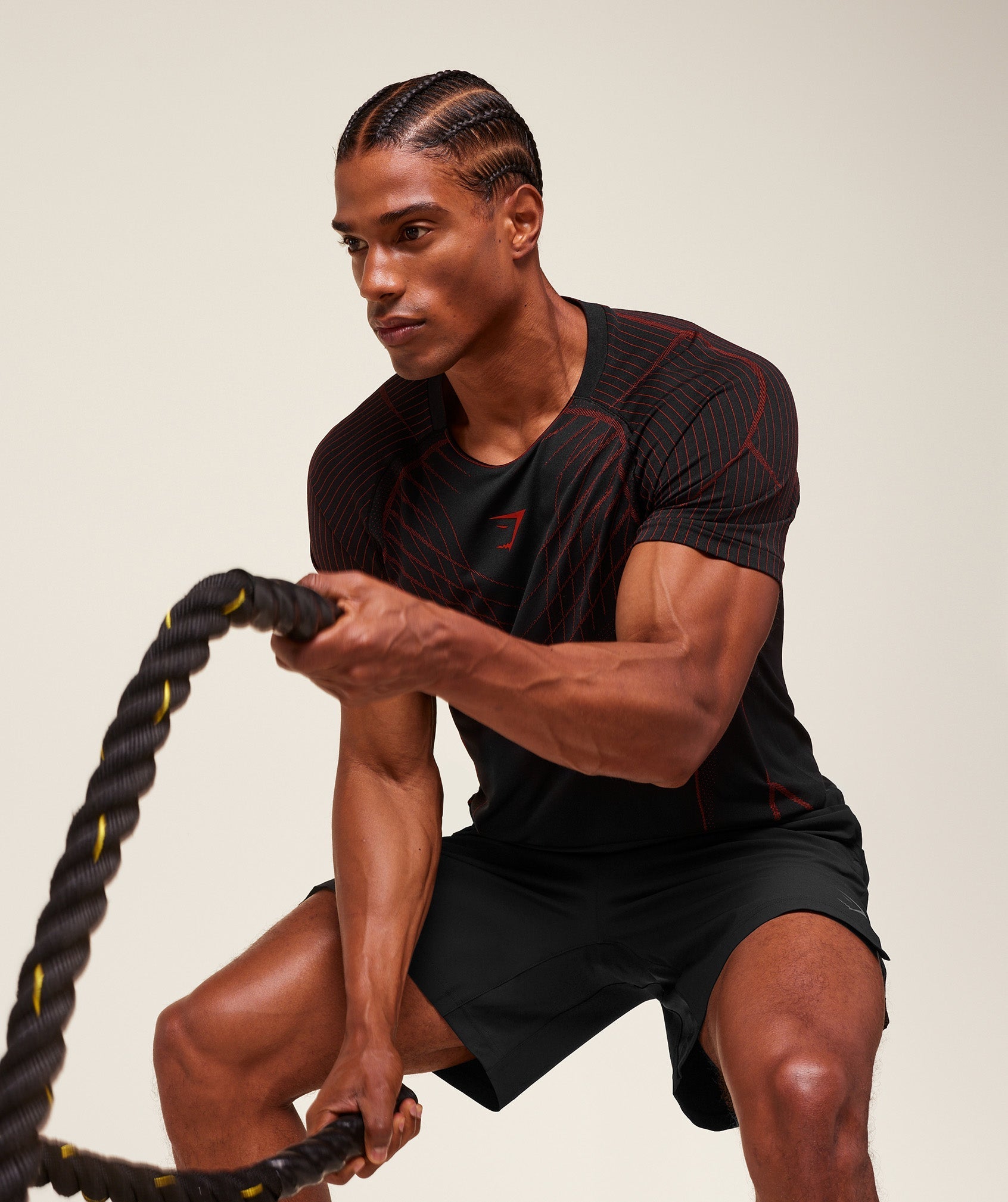 Gymshark Apex Seamless T-Shirt - Black/Carmine Red