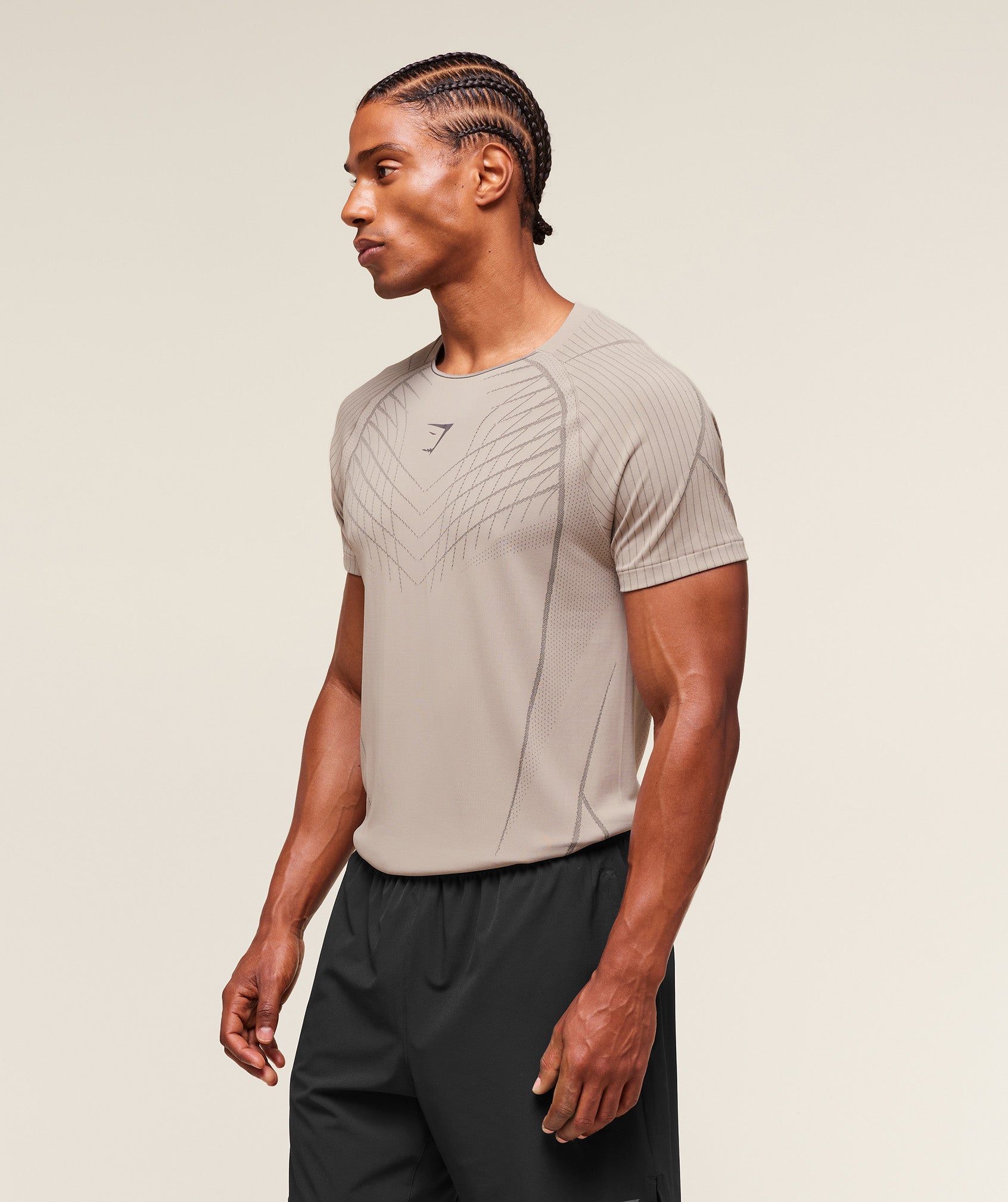 Gymshark Apex Seamless T-Shirt - Mushroom Grey/Pitch Grey